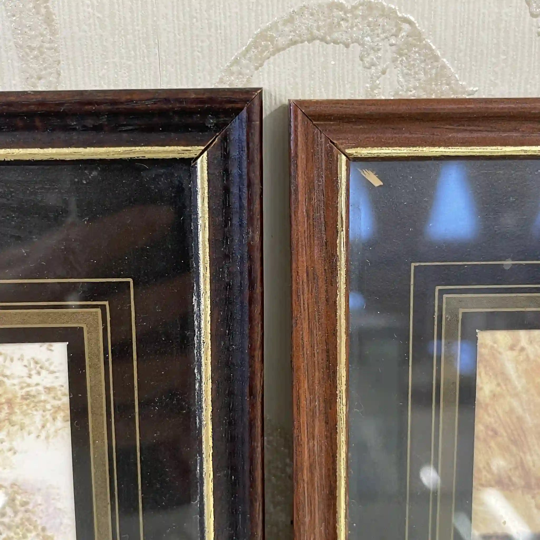 [Art/Decorations] Painting 2P / Rural landscape / Directly imported from England, Rural landscape, Dark wood frame, Delicate touch