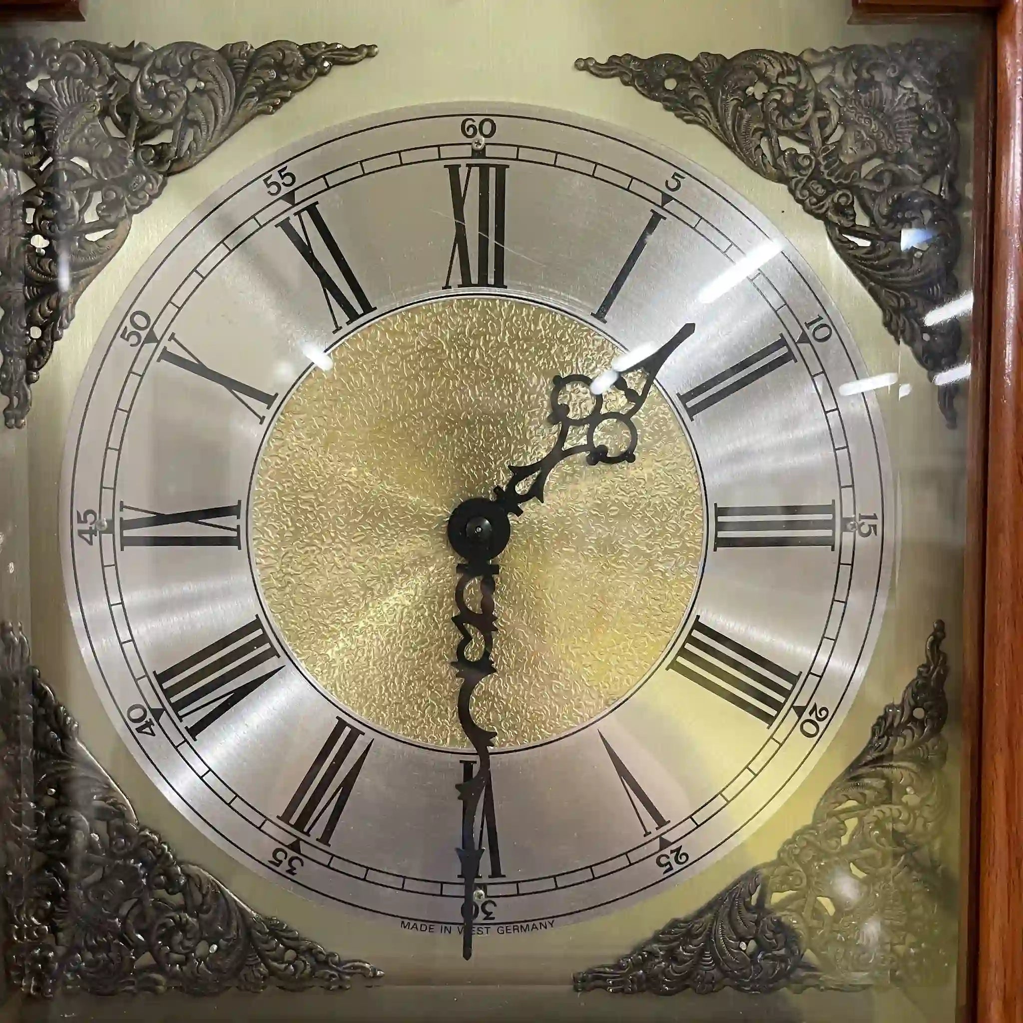 [Vintage] Wall clock / Franz Hermle / 451-050H / 1970-1980s (estimated) / Beech wood (estimated) / Germany / Inlay