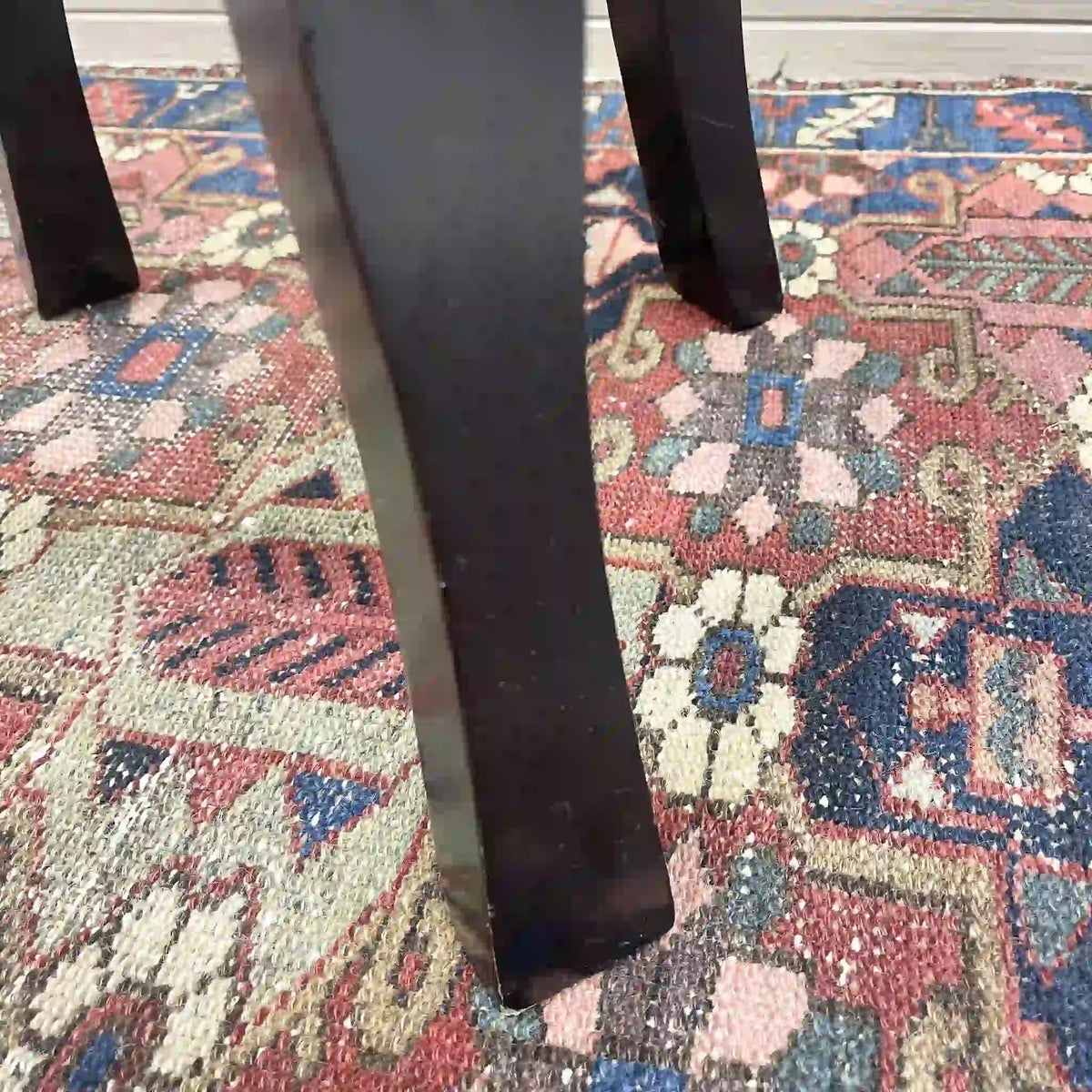 Counter chair (bar stool) / Genuine leather / Japan / Seat reupholstered, store fixtures, rotating, black, studs / [Vintage]