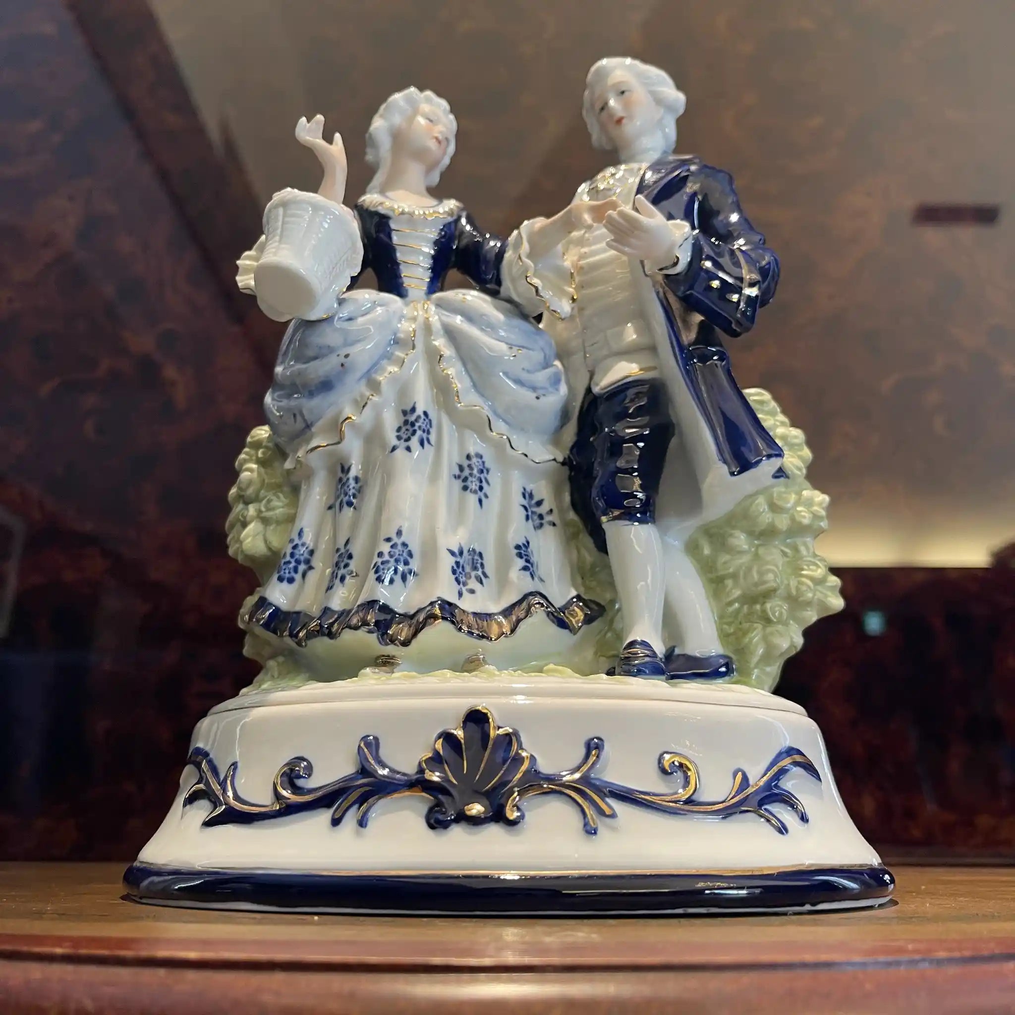 【アンティーク】 卓上スタンドランプ / マイセン風 / 陶器 / ハンドペイント,磁器（ポーセリン）,金彩装飾