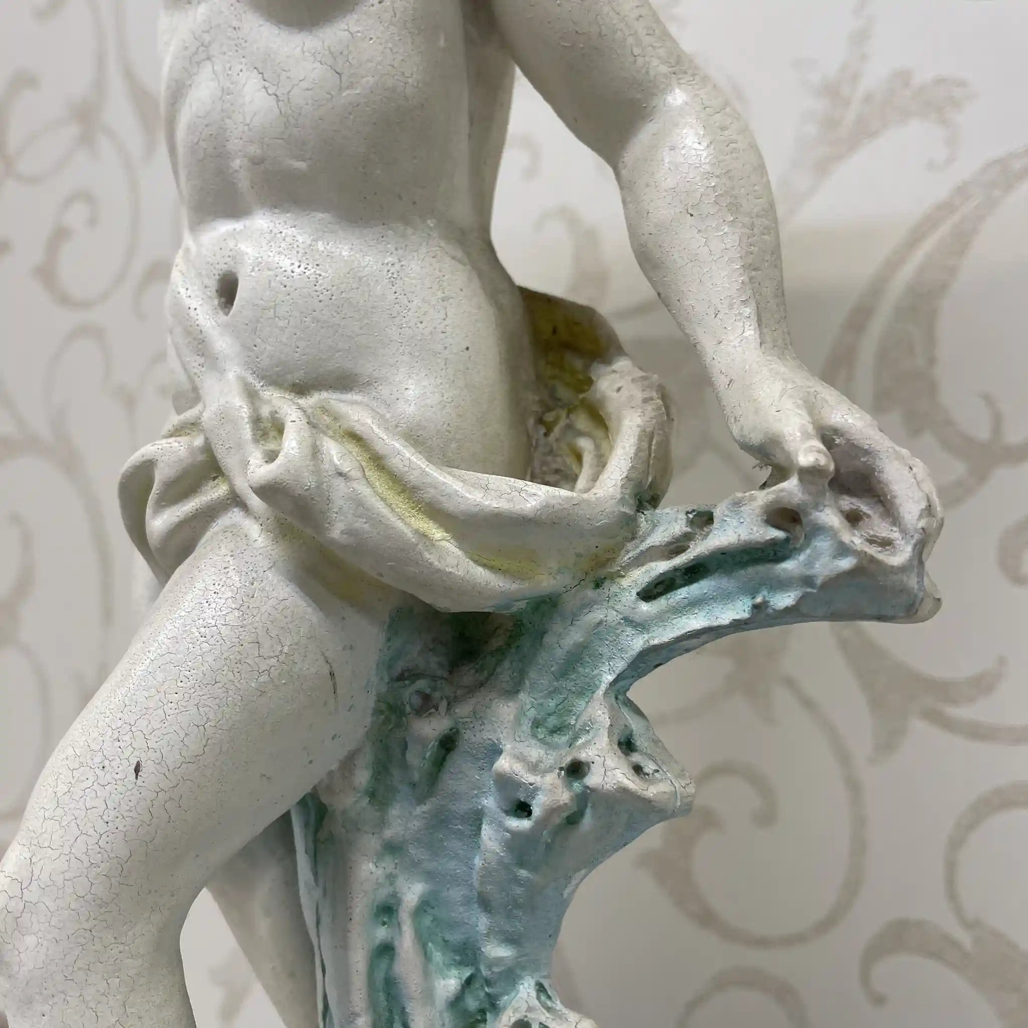 [Vintage] Flower stand / Neo-classical / 20th century / Polystone / Europe / Antique finish, high-definition relief