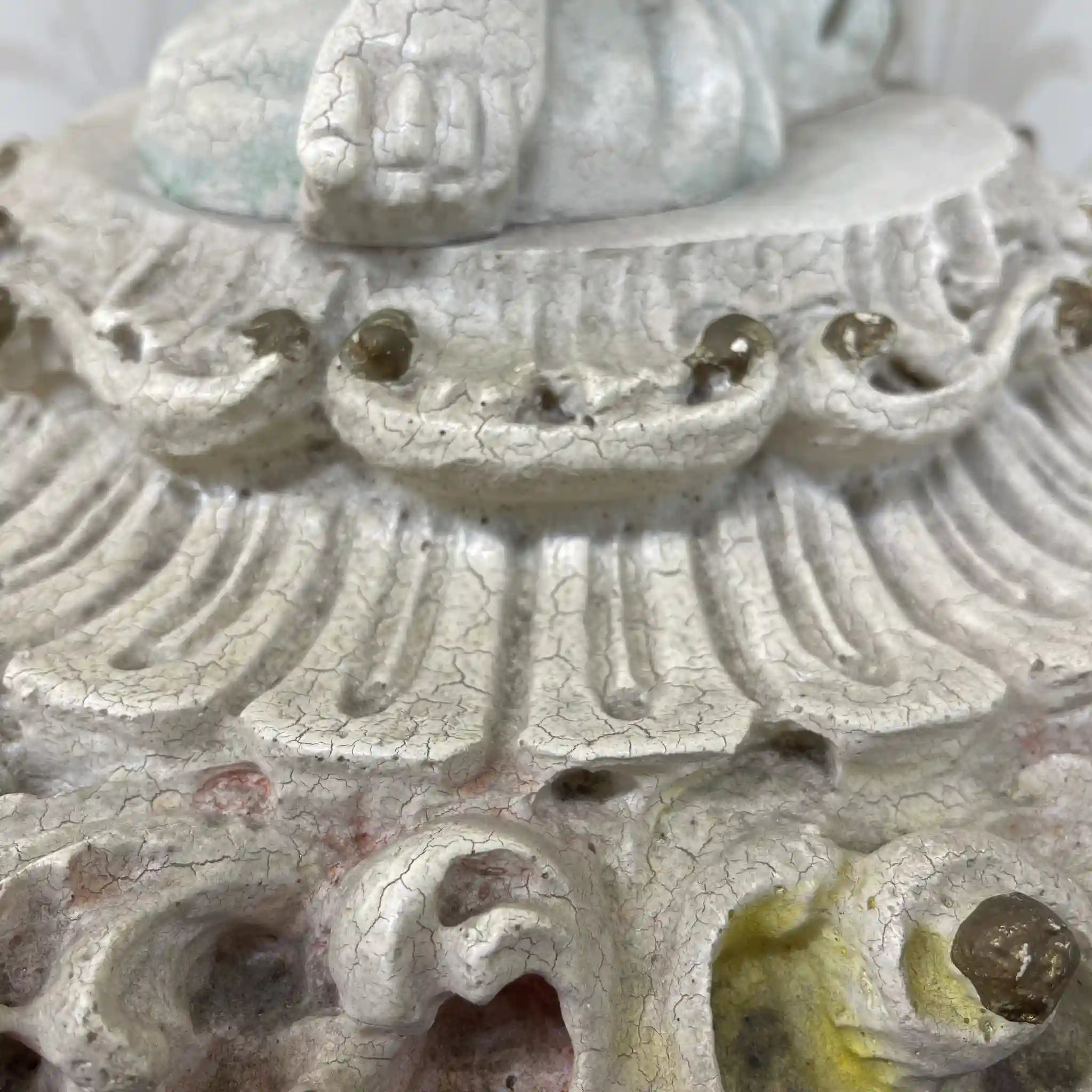 [Vintage] Flower stand / Neo-classical / 20th century / Polystone / Europe / Antique finish, high-definition relief