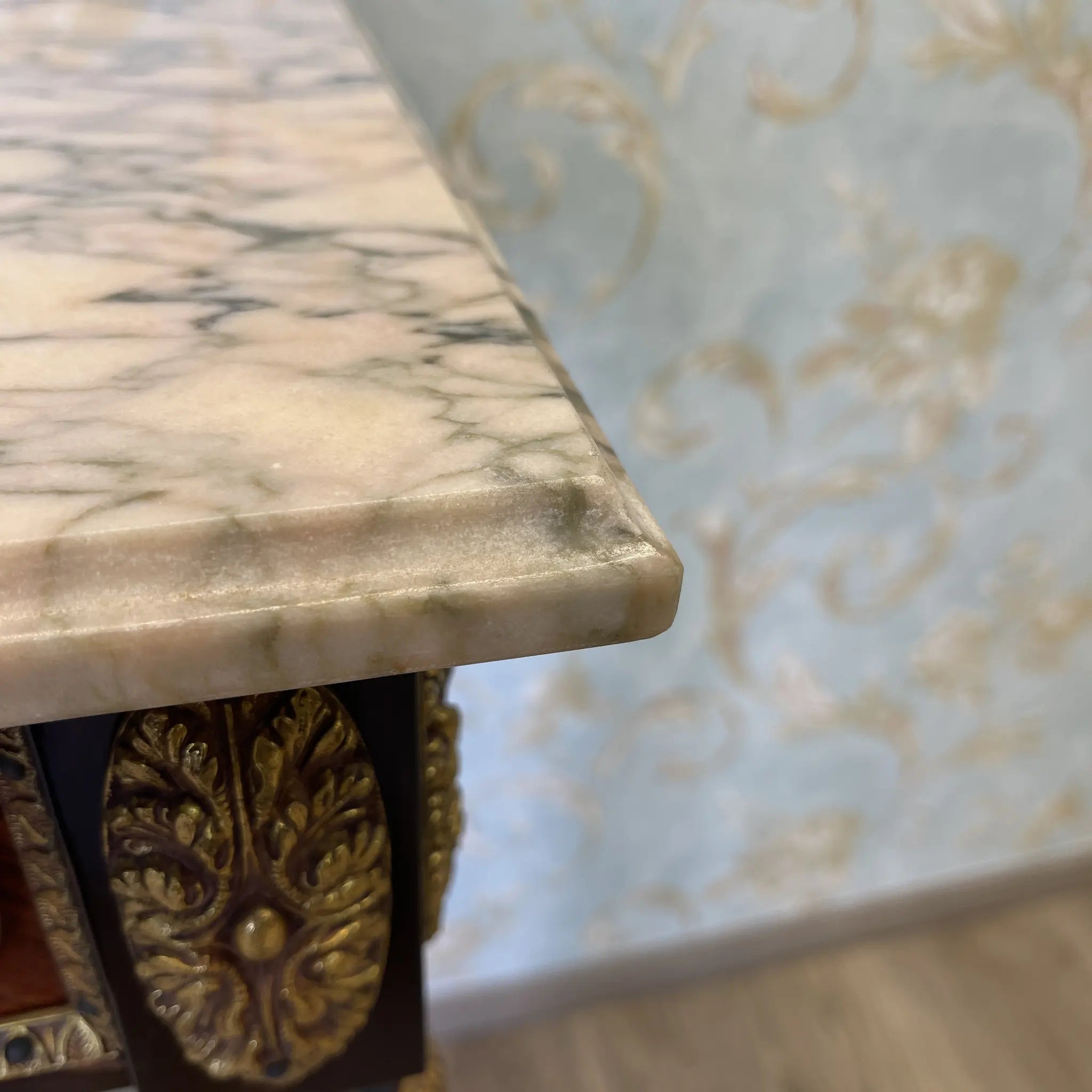 [Vintage] Console table / Mariner / Louis XVI style / 20th century / Marble / Spain / Fluted legs