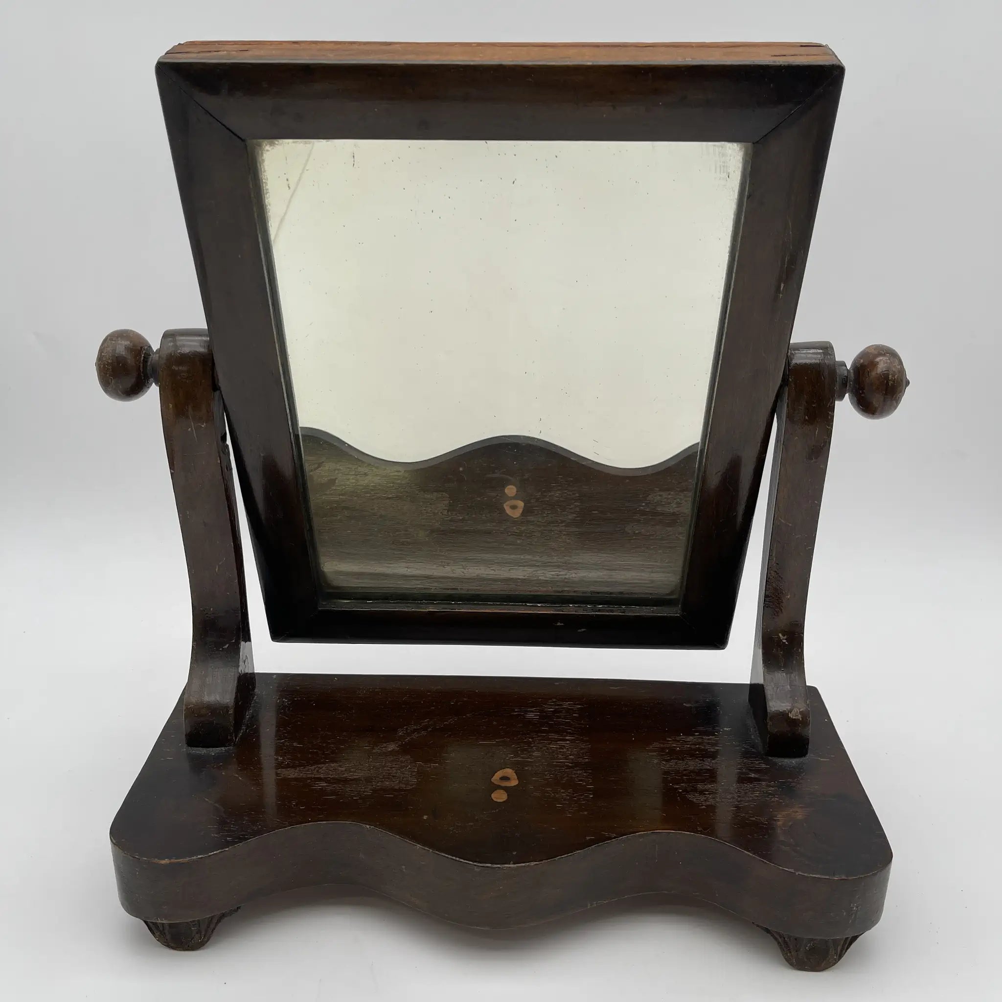 【ビンテージ】 スウィング・ドレッシングミラー / Stockwell & Oxford（ストックウェル ＆ オックスフォード） / エドワーディアン様式 / 1900年代前後（推定） / ビーチ材（推定） / イギリス / サーペンタイン曲線