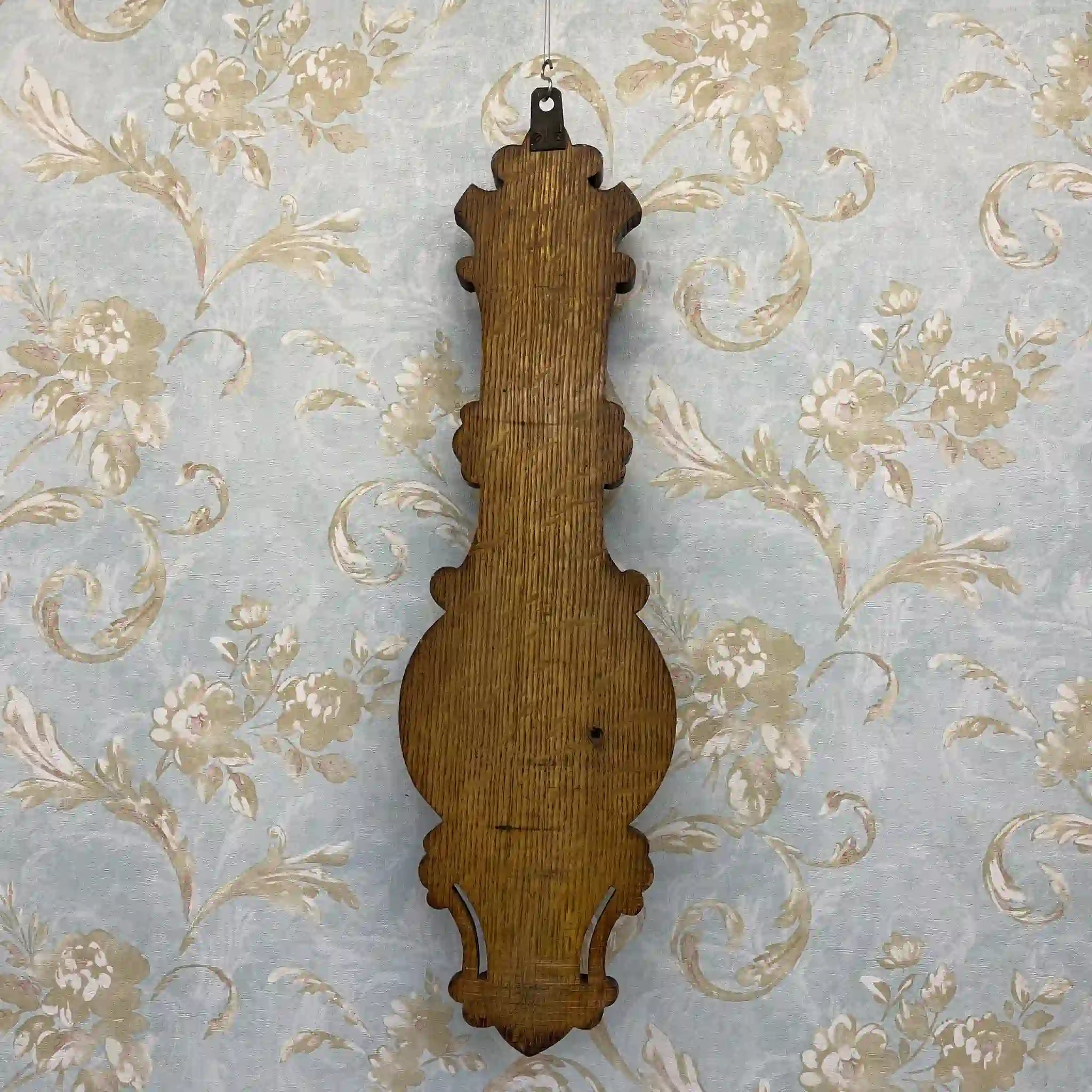 【ビンテージ】 アネロイド気圧計 / ヴィクトリアン様式 / 1900年代前後（推定） / オーク / イギリス / 温度計付