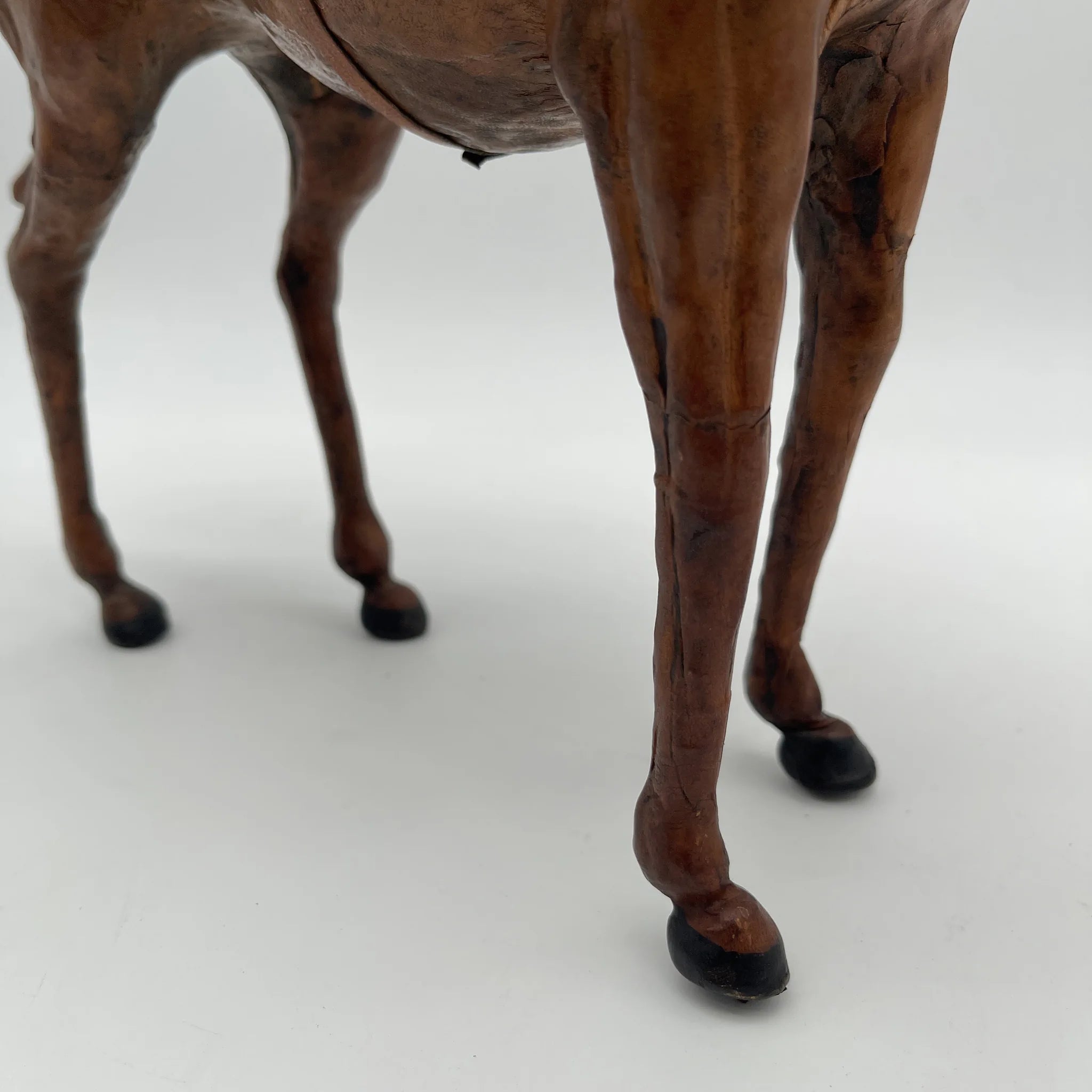 [Vintage] Object / "Horse" / 1970s (estimated) / Genuine leather / Europe / Hand stitched