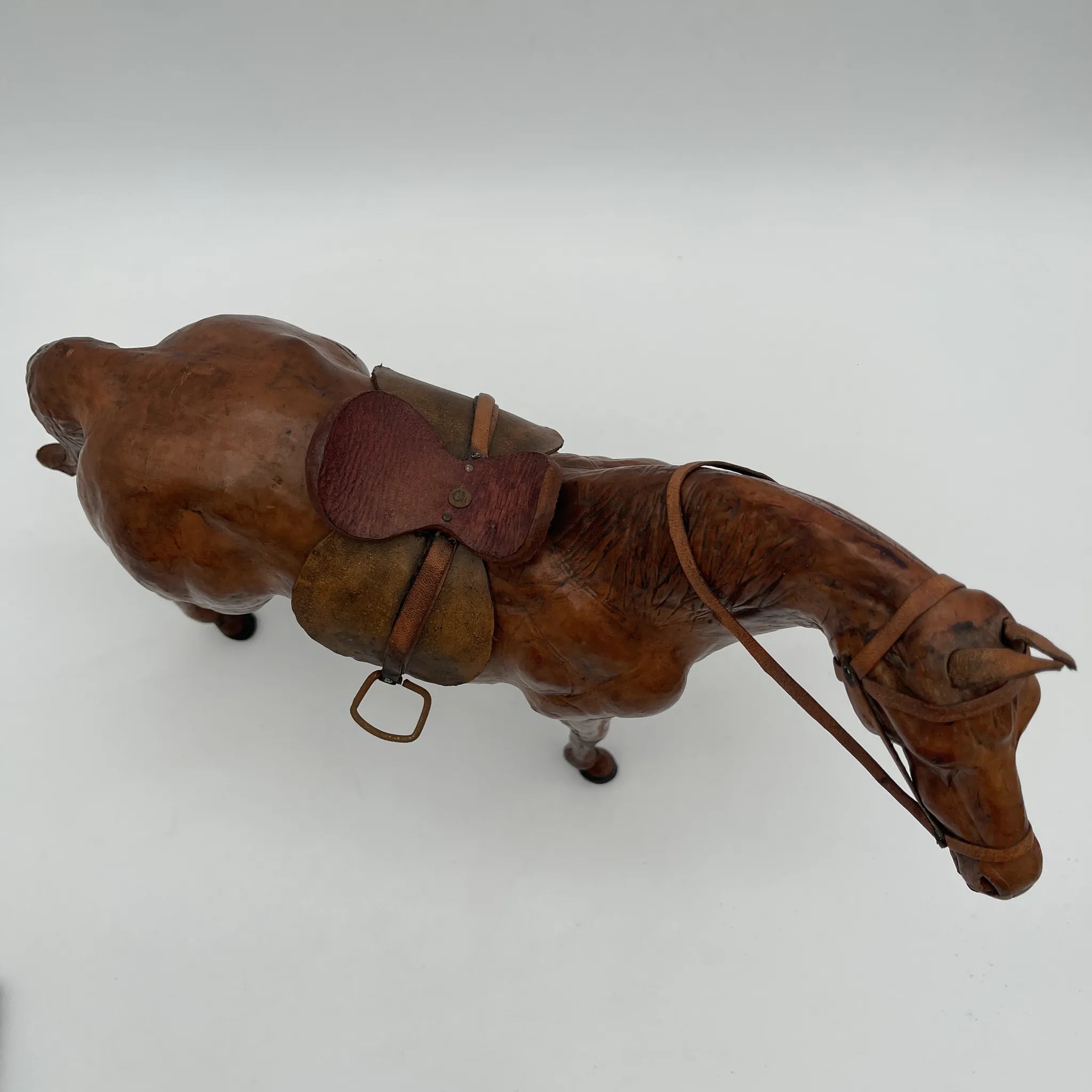 [Vintage] Object / "Horse" / 1970s (estimated) / Genuine leather / Europe / Hand stitched