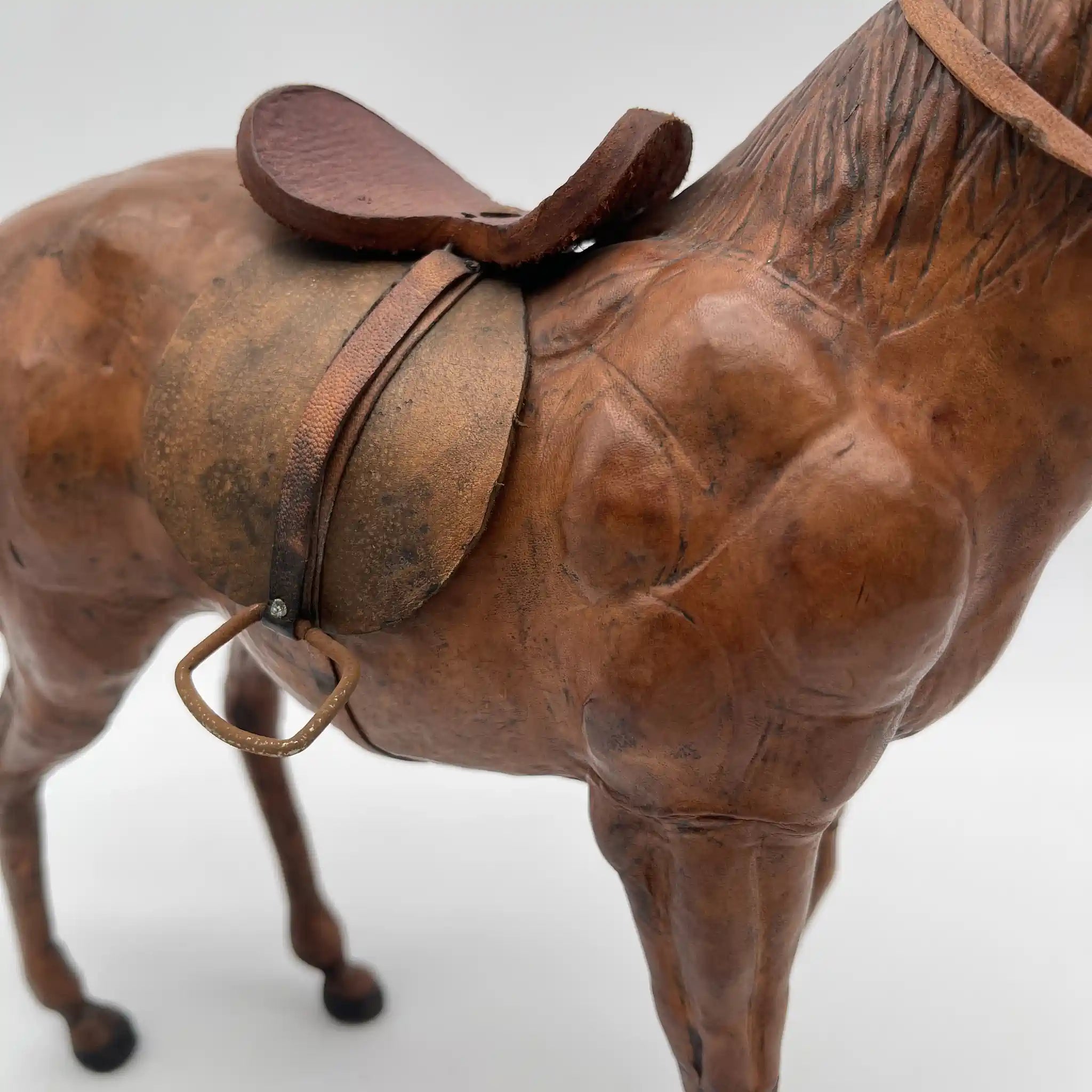 [Vintage] Object / "Horse" / 1970s (estimated) / Genuine leather / Europe / Hand stitched