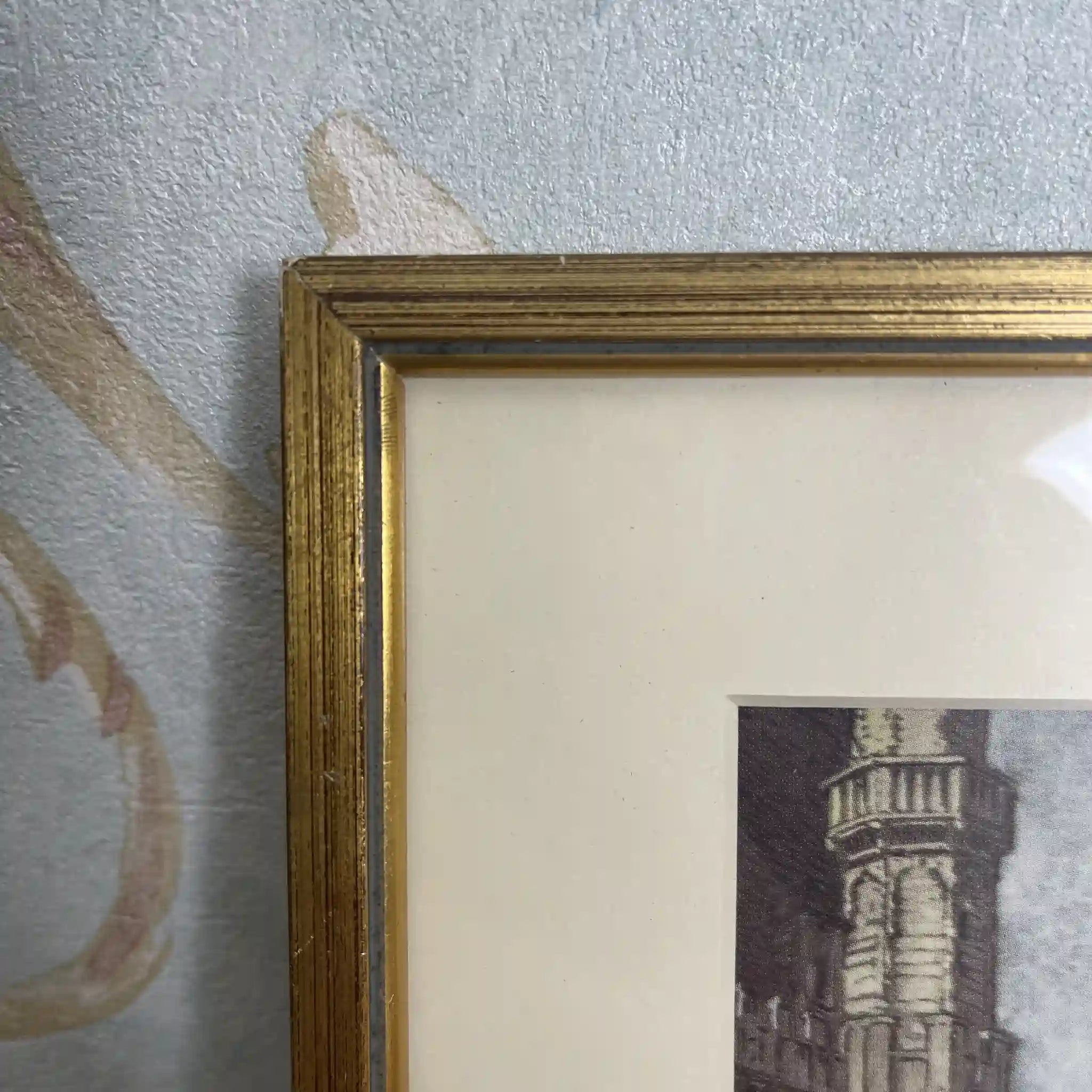 【复古】复制品/ w.l. BRUCKMAN /“Bruxelles / Grand Place”（布鲁塞尔的Grand plus） / 20世纪初（推测）/纸/英国/ 爱德华迪恩框架