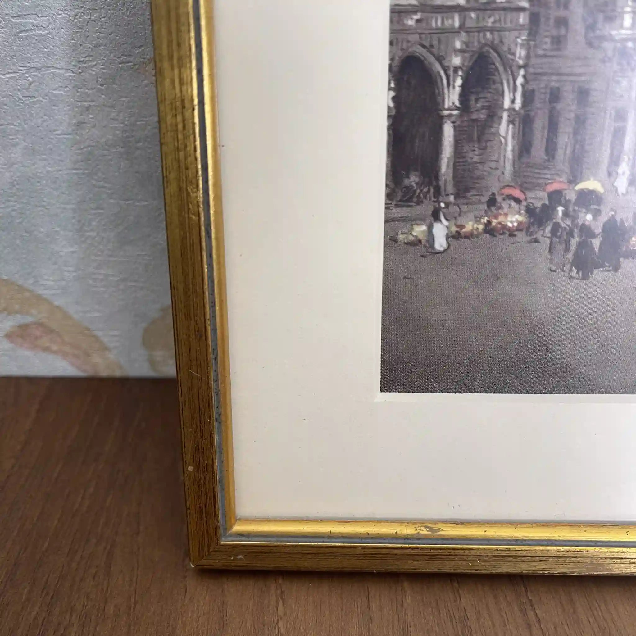 【复古】复制品/ w.l. BRUCKMAN /“Bruxelles / Grand Place”（布鲁塞尔的Grand plus） / 20世纪初（推测）/纸/英国/ 爱德华迪恩框架
