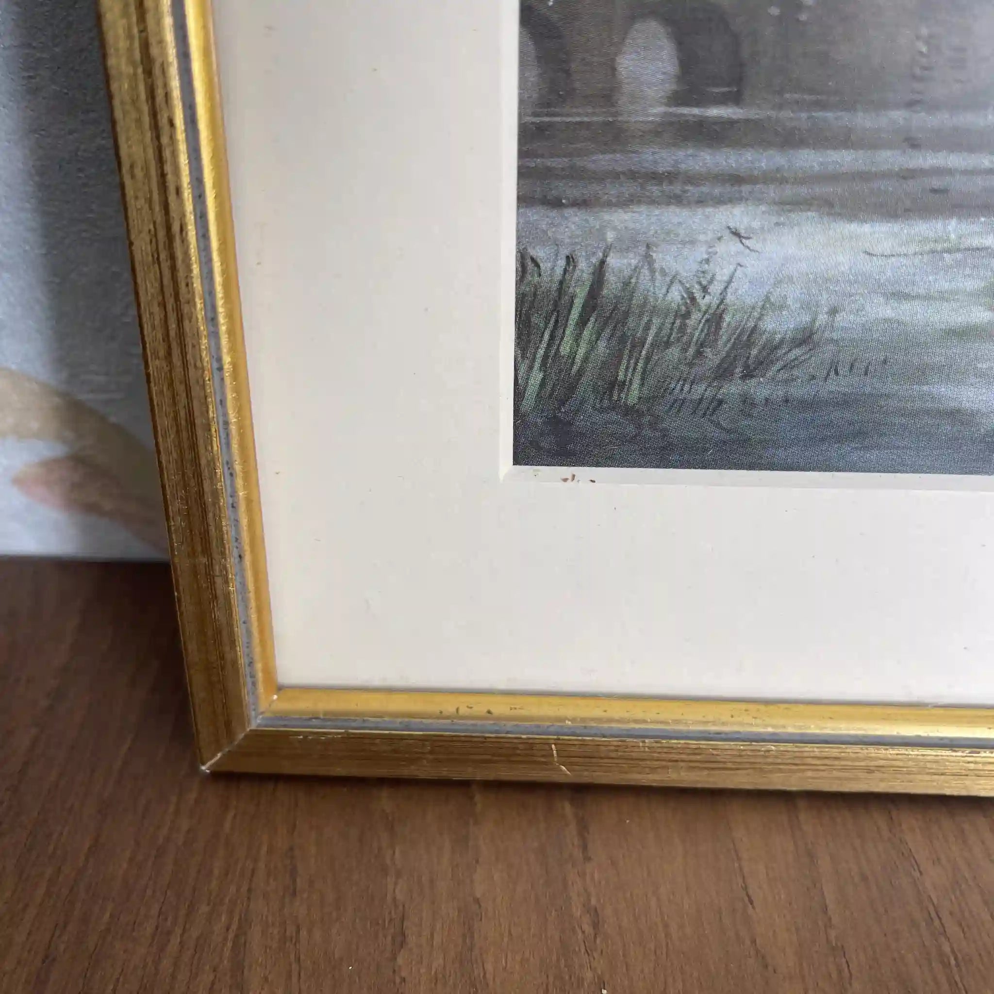 【复古】复制画/ w.l. BRUCKMAN /“Bruges / Porte Marechale”（布鲁日的马歇尔门）/ 20世纪初（推测）/纸/英国/ 爱德华迪恩框架