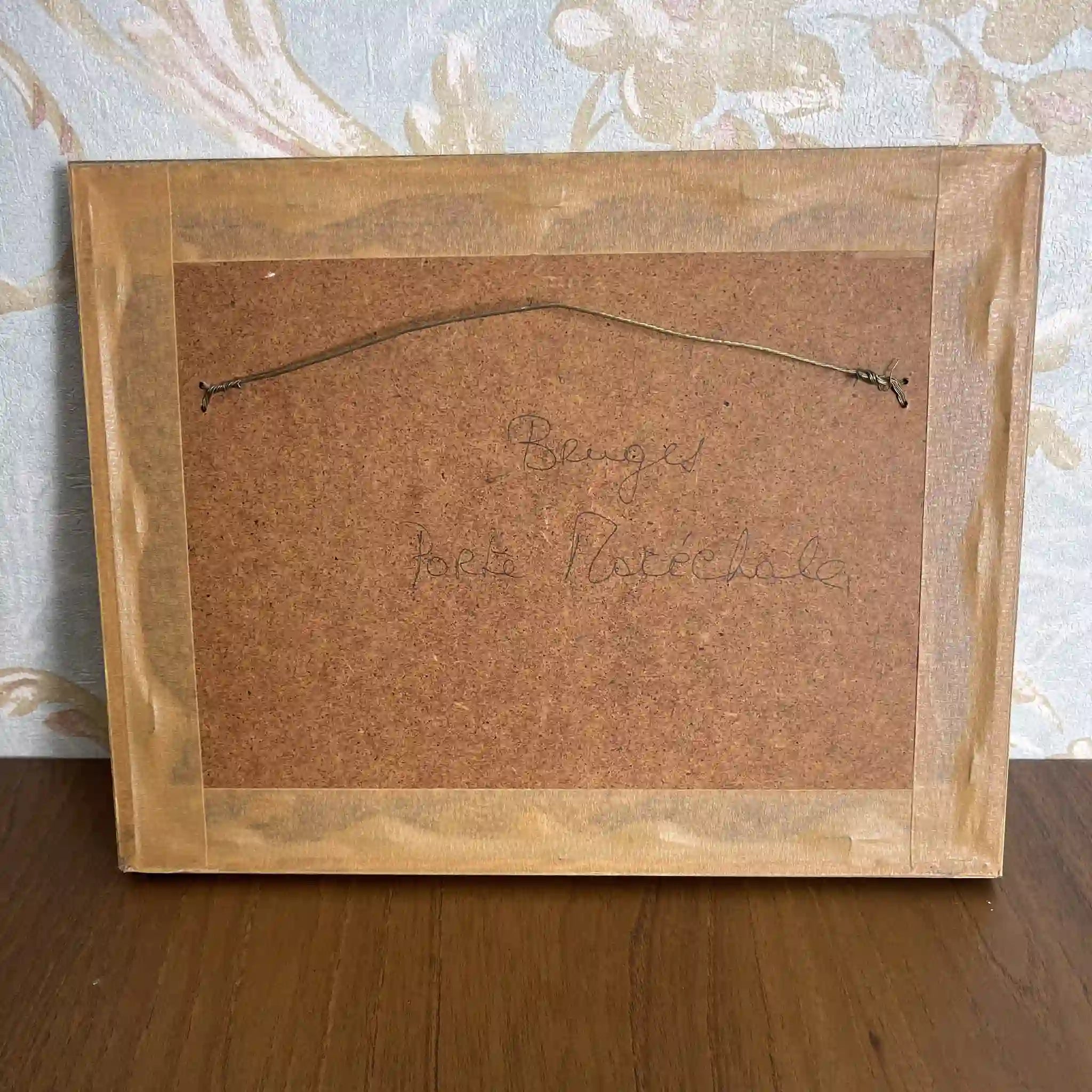 【复古】复制画/ w.l. BRUCKMAN /“Bruges / Porte Marechale”（布鲁日的马歇尔门）/ 20世纪初（推测）/纸/英国/ 爱德华迪恩框架