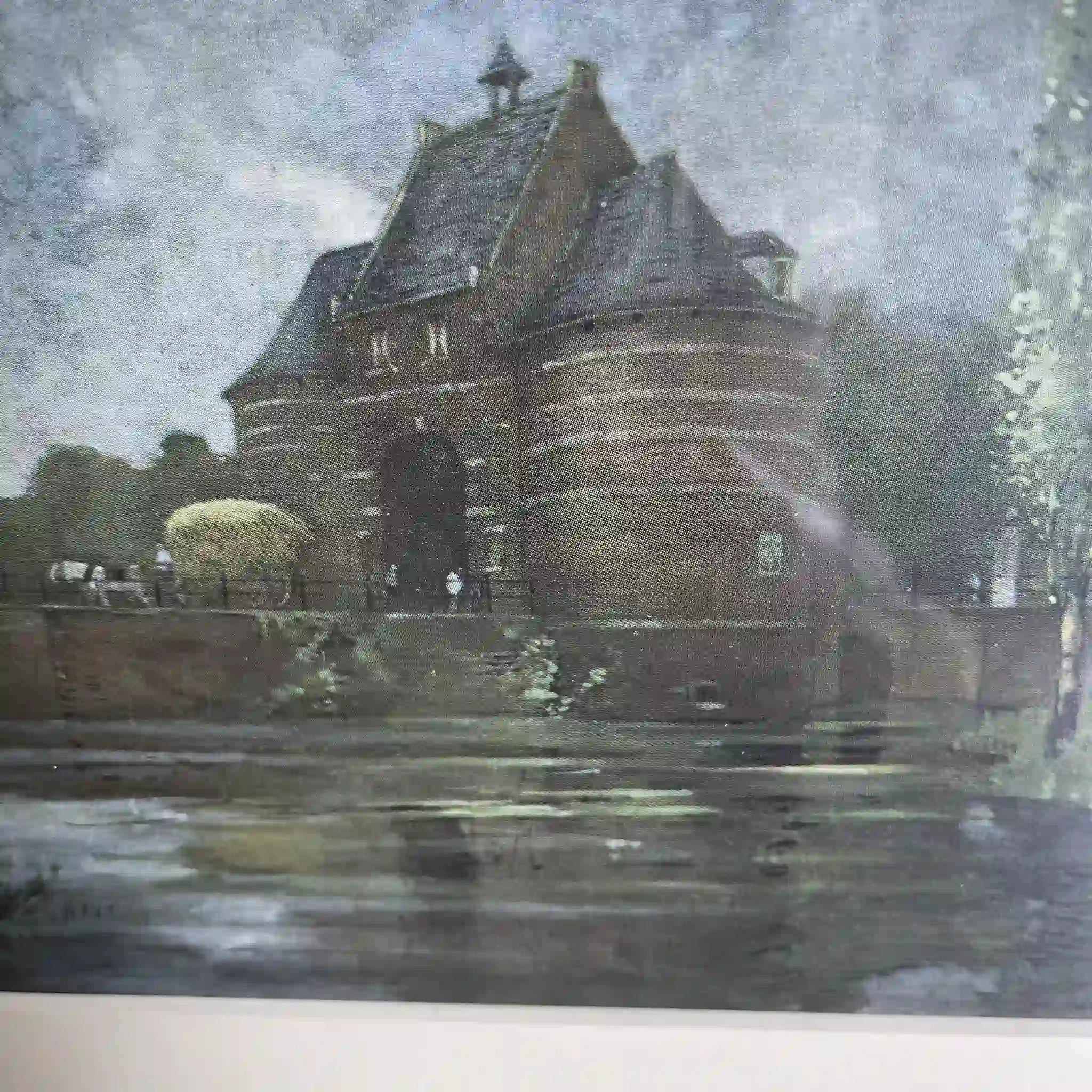 【复古】复制画/ w.l. BRUCKMAN /“Bruges / Porte Marechale”（布鲁日的马歇尔门）/ 20世纪初（推测）/纸/英国/ 爱德华迪恩框架