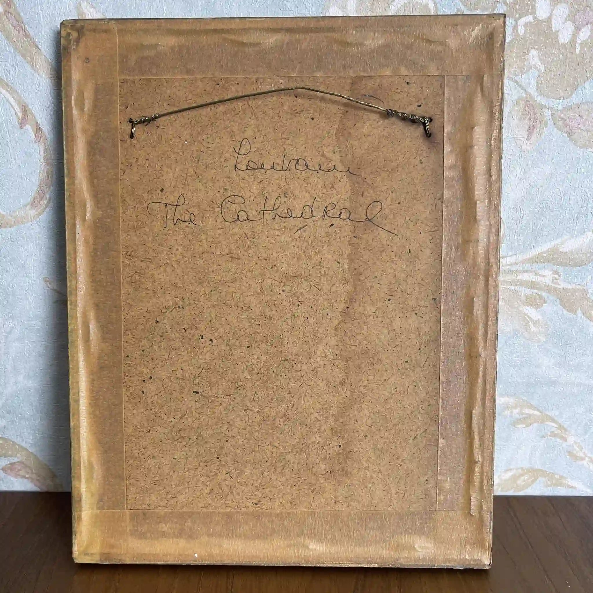 【复古】复制品/ w.l. BRUCKMAN /“Louvain / The Cathedral”（鲁汶大教堂/圣彼得教堂）/ 20世纪初（推测）/纸/英国 爱德华迪恩框架