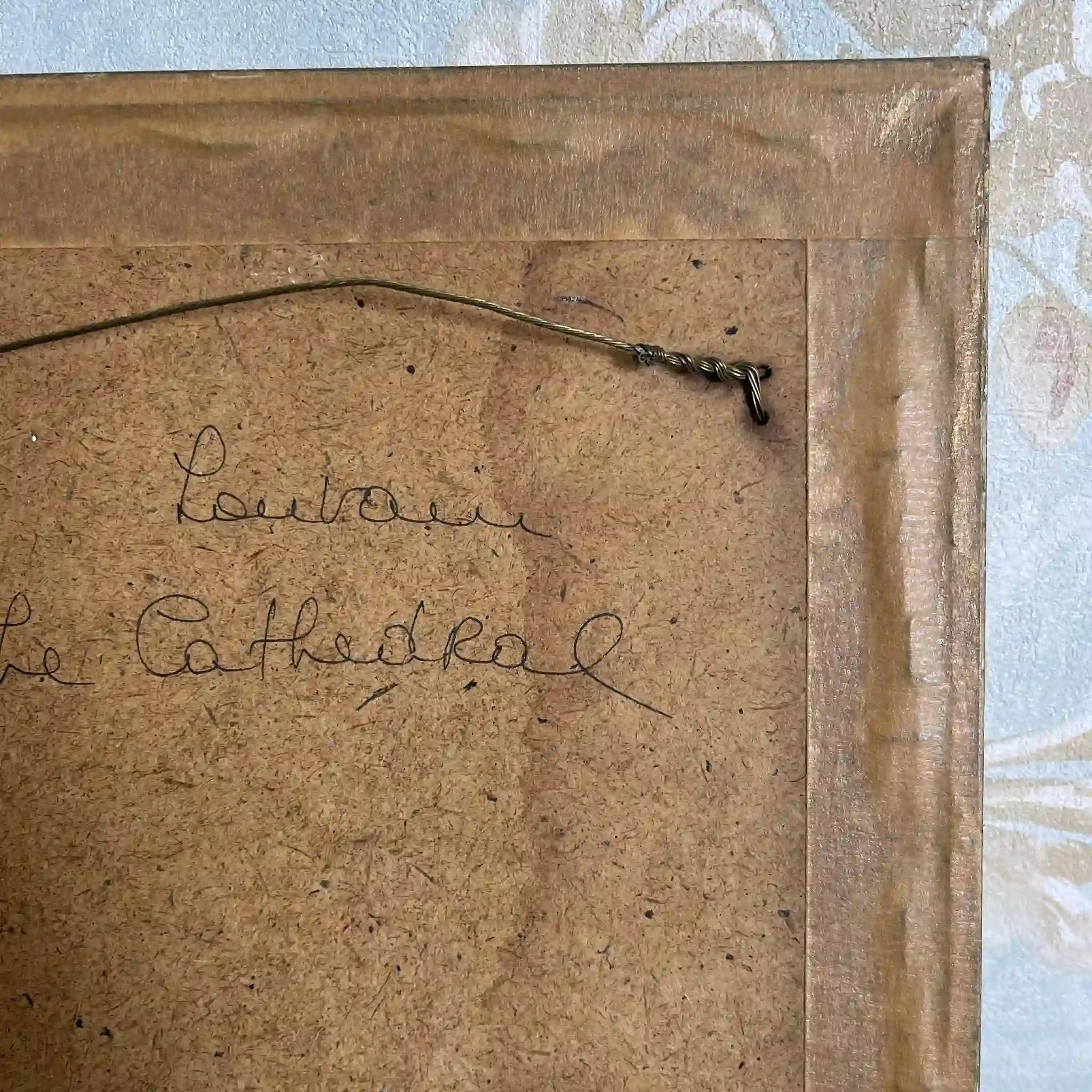 【复古】复制品/ w.l. BRUCKMAN /“Louvain / The Cathedral”（鲁汶大教堂/圣彼得教堂）/ 20世纪初（推测）/纸/英国 爱德华迪恩框架