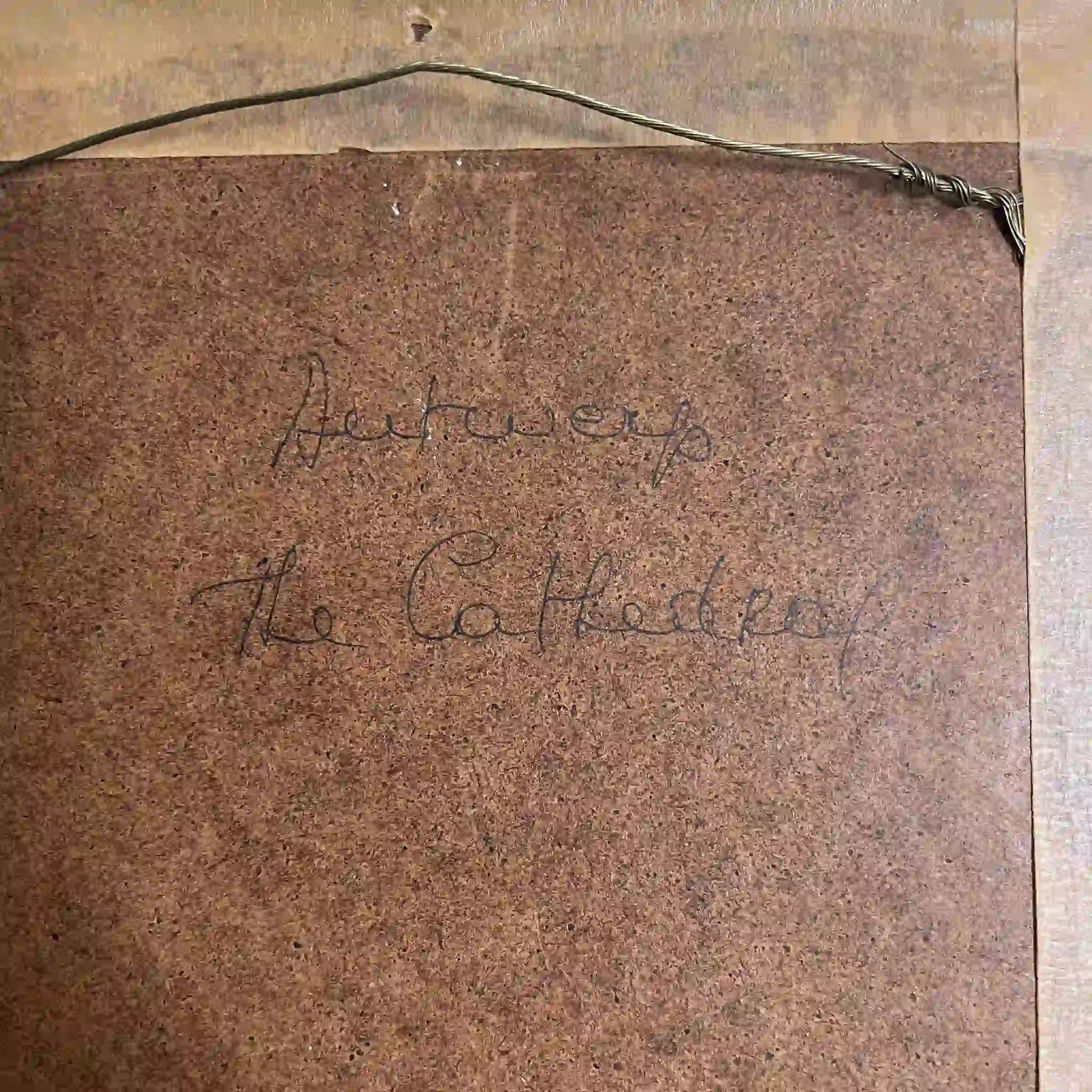 【复古】复制画/ w.l. BRUCKMAN /“Antwerp / The Cathedral”（安特卫普/圣母大教堂）/ 20世纪初（推测）/纸/英国/ 爱德华迪恩框架