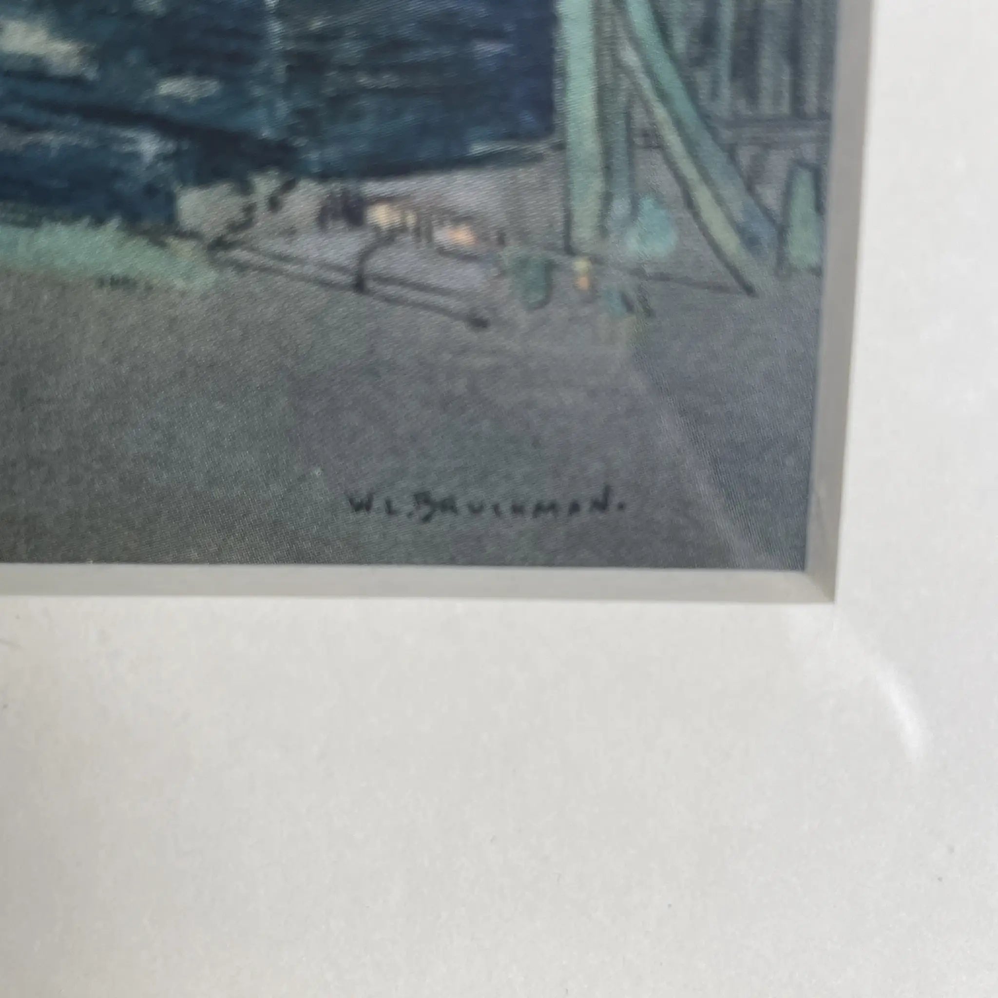 【复古】复制品/ w.l. BRUCKMAN /“Oudenaarde”（奥德纳德市政厅）/ 20世纪初（估计）/纸/英国/爱德华框架