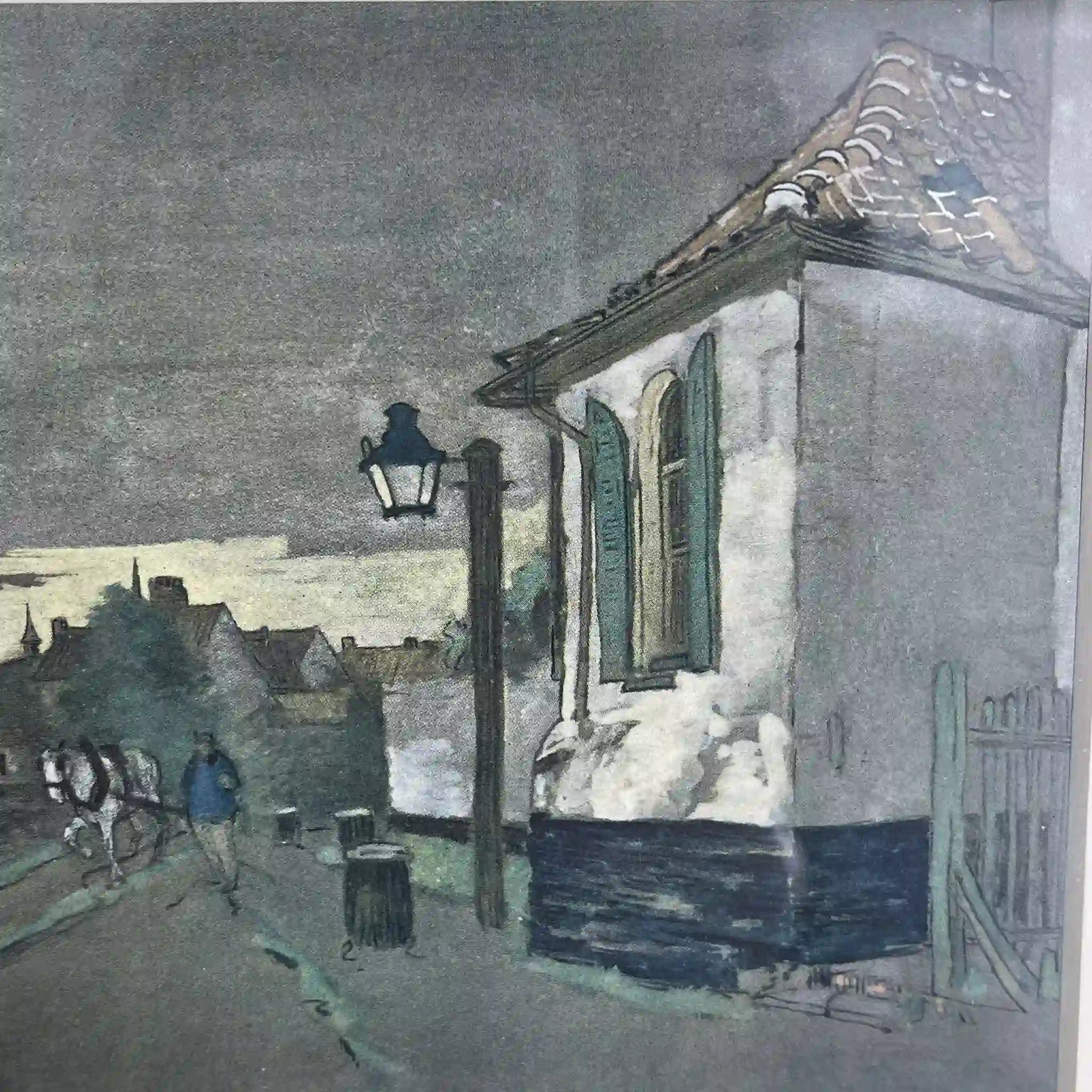 【复古】复制品/ w.l. BRUCKMAN /“Oudenaarde”（奥德纳德市政厅）/ 20世纪初（估计）/纸/英国/爱德华框架