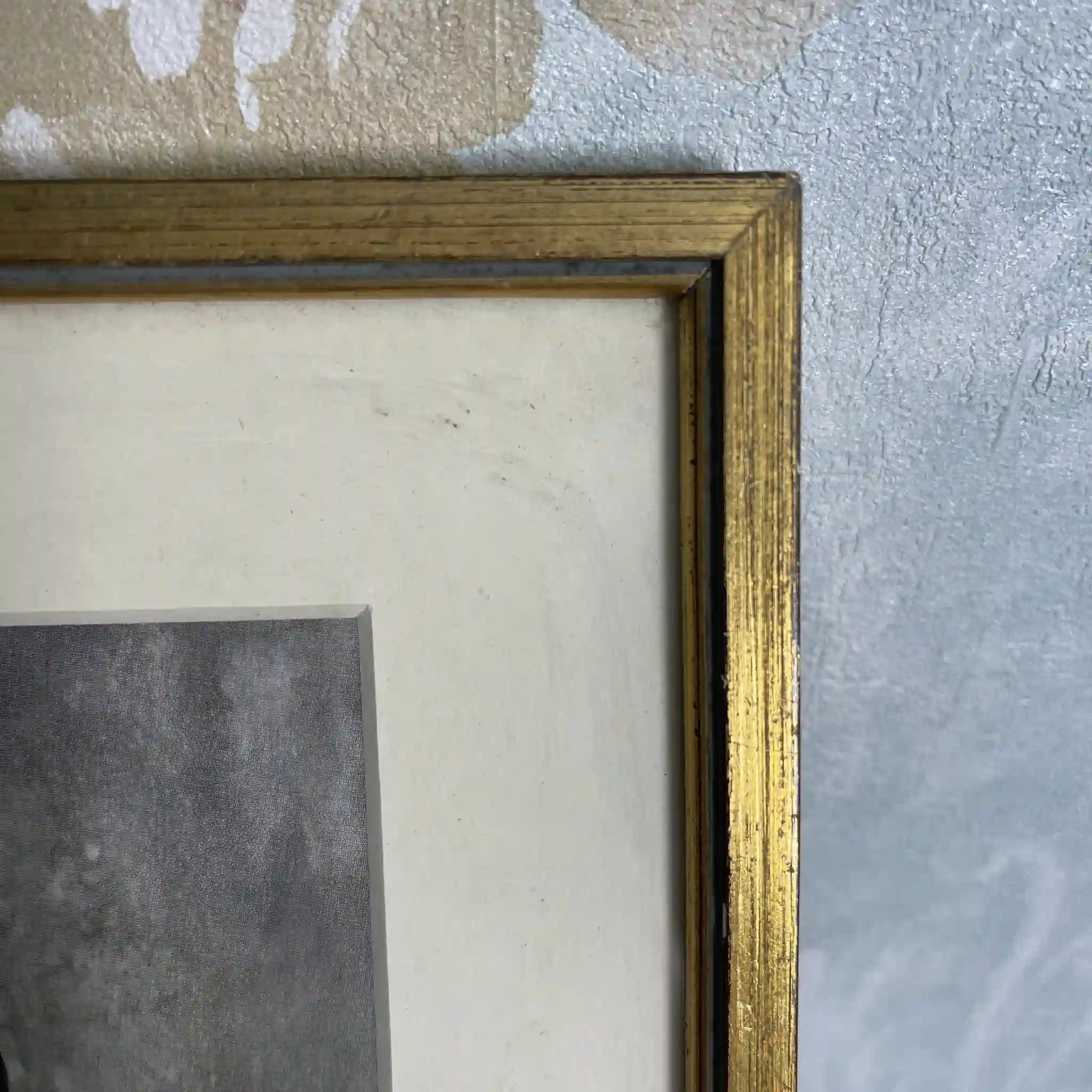 【复古】复制画/ w.l. BRUCKMAN /“Courtrai / The Market Place”/ 20世纪初（推测）/纸/英国/爱德华框架