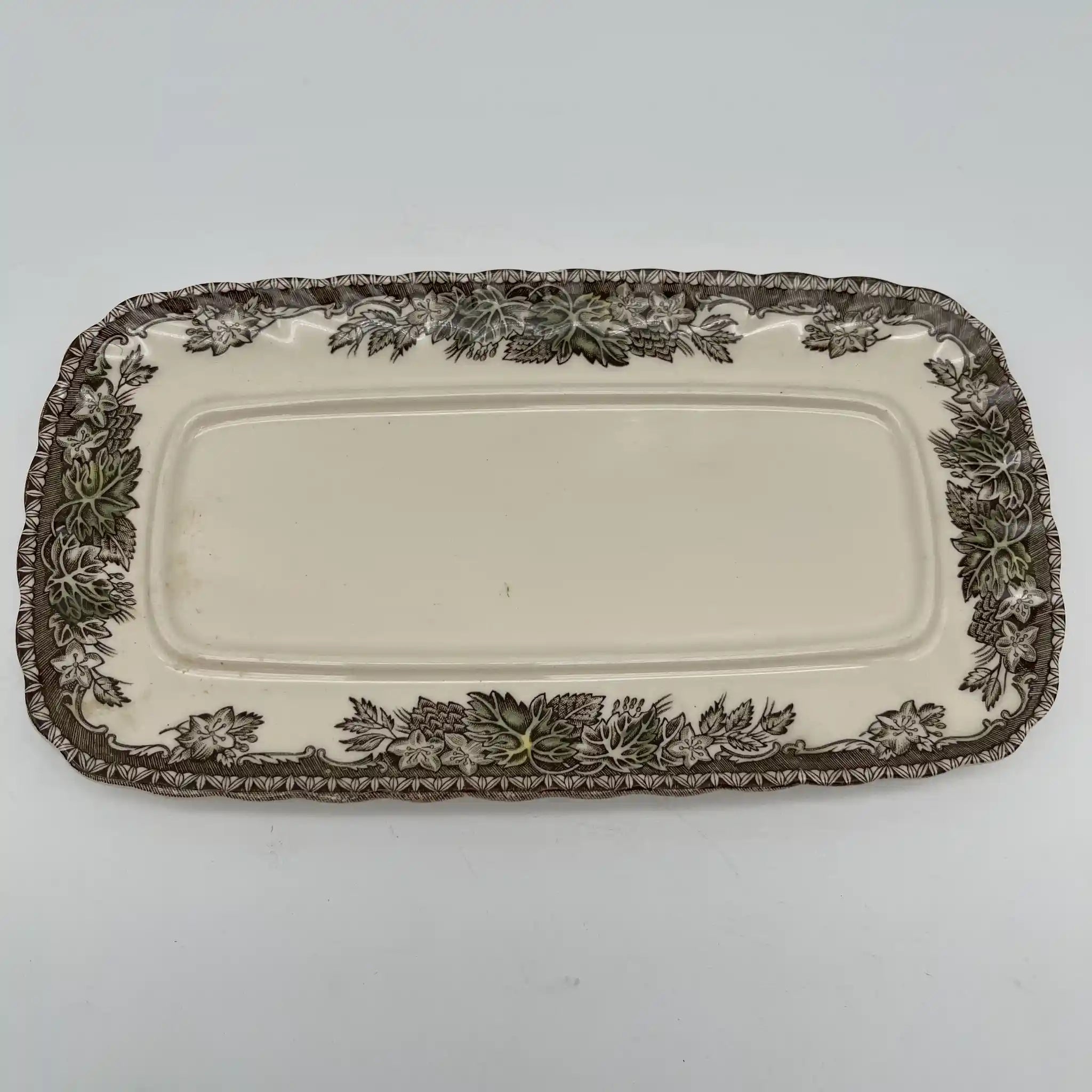 [Vintage] Butter Dish / Johnson Brothers / The Friendly Village / The Covered Bridge / Estimated 1980-1990s / Ironstone / England / Copperplate transfer