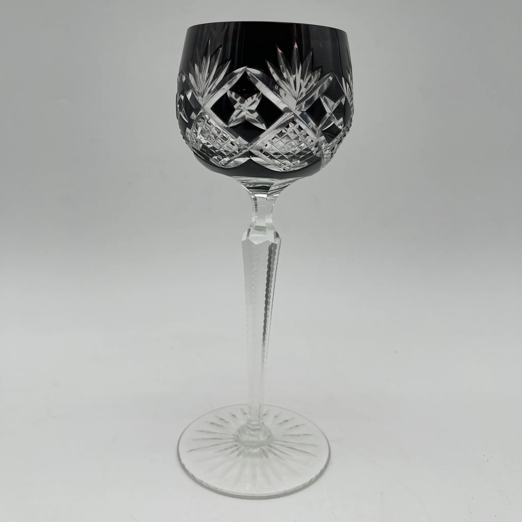 [Vintage] Wine glass / 20th century / Crystal glass / Europe / Cut glass, Covered glass