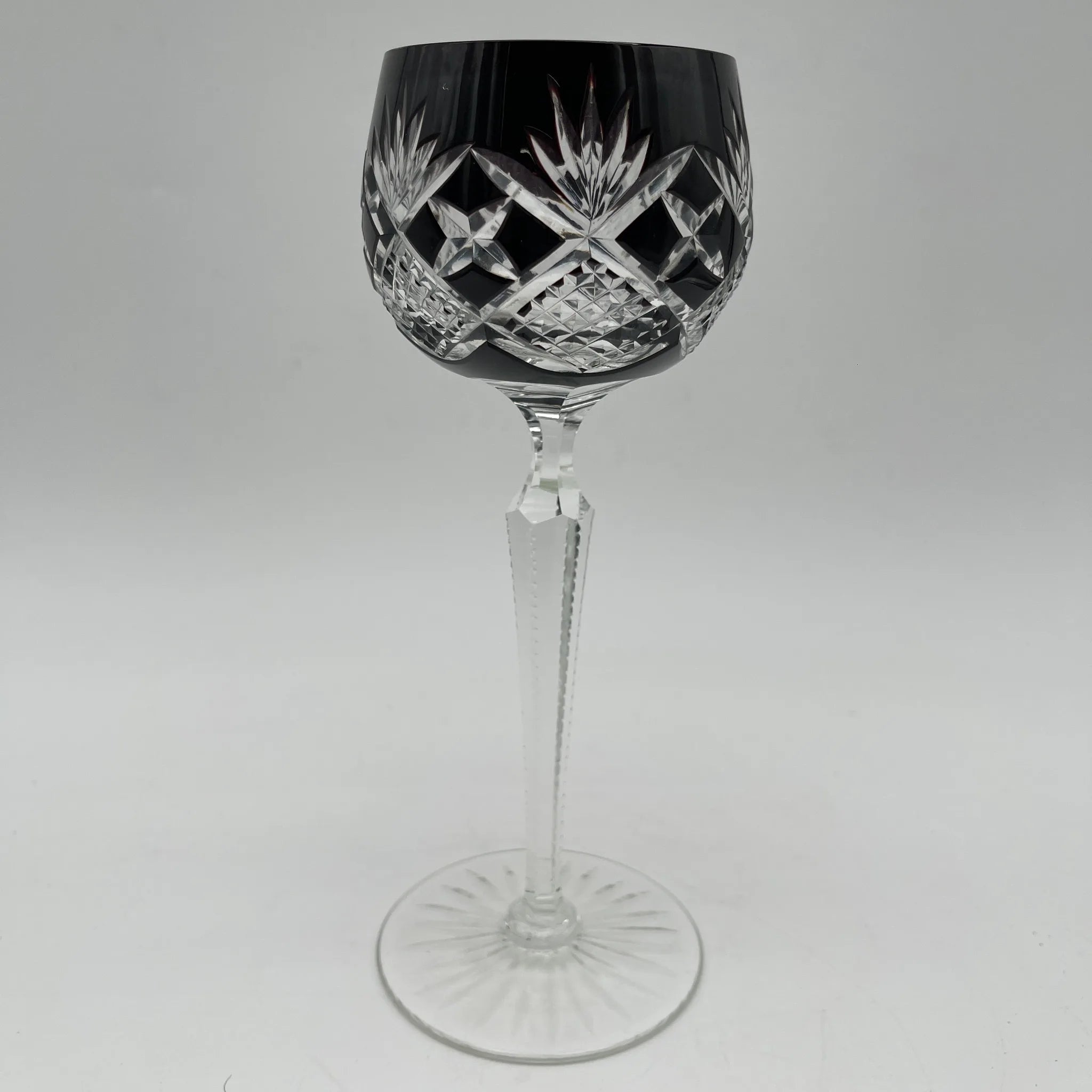 [Vintage] Wine glass / 20th century / Crystal glass / Europe / Cut glass, Covered glass