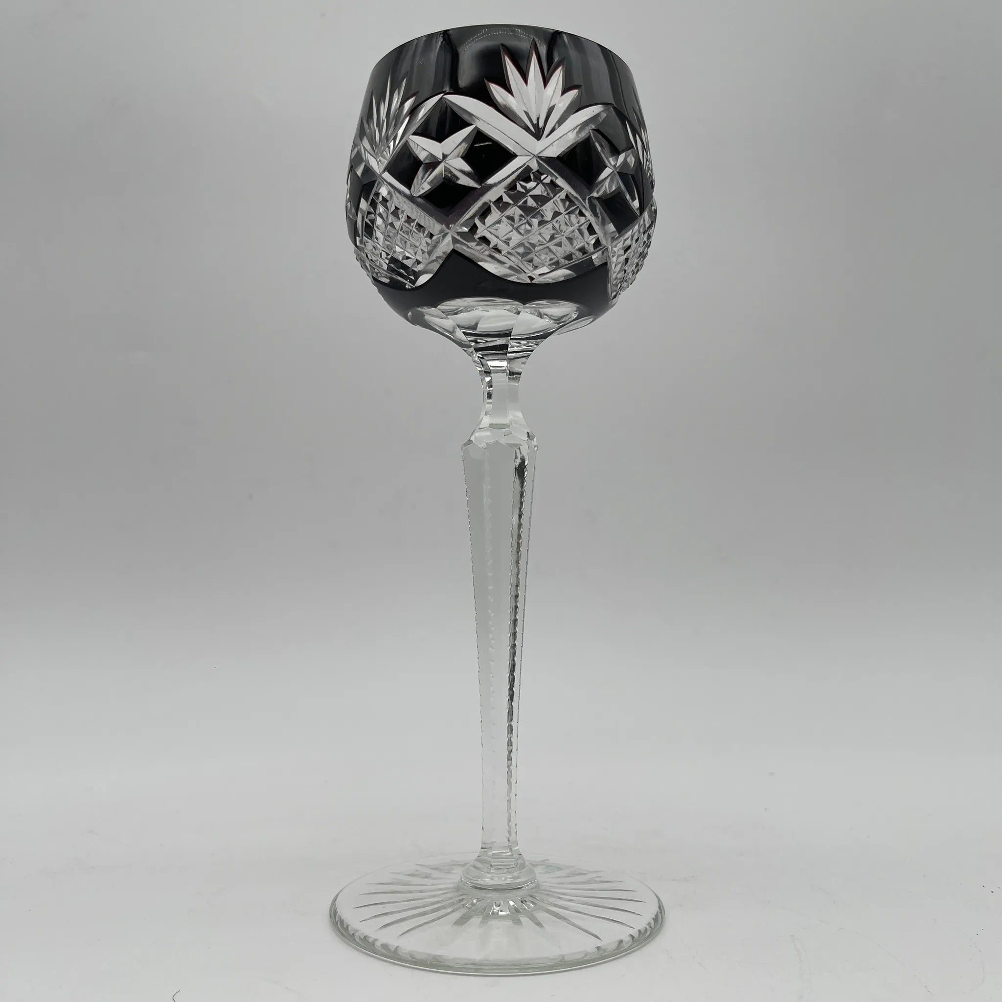 [Vintage] Wine glass / 20th century / Crystal glass / Europe / Cut glass, Covered glass