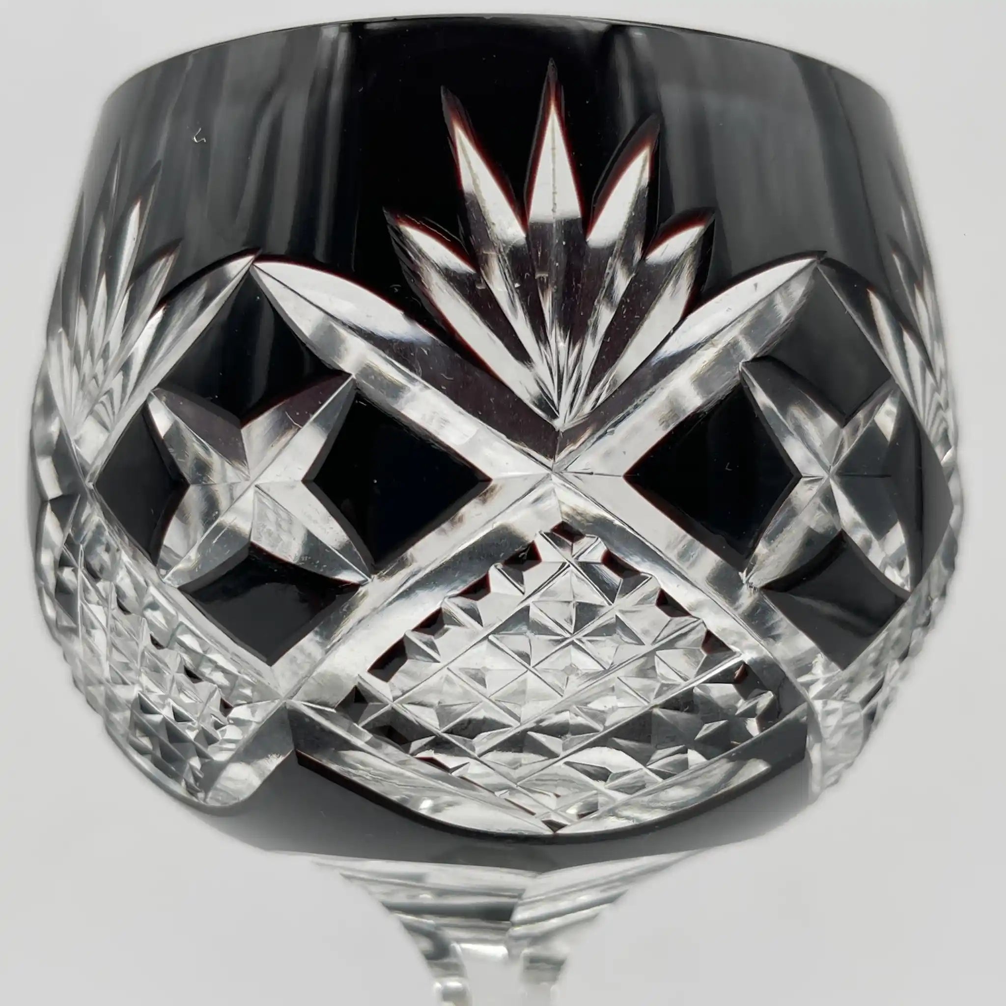 [Vintage] Wine glass / 20th century / Crystal glass / Europe / Cut glass, Covered glass