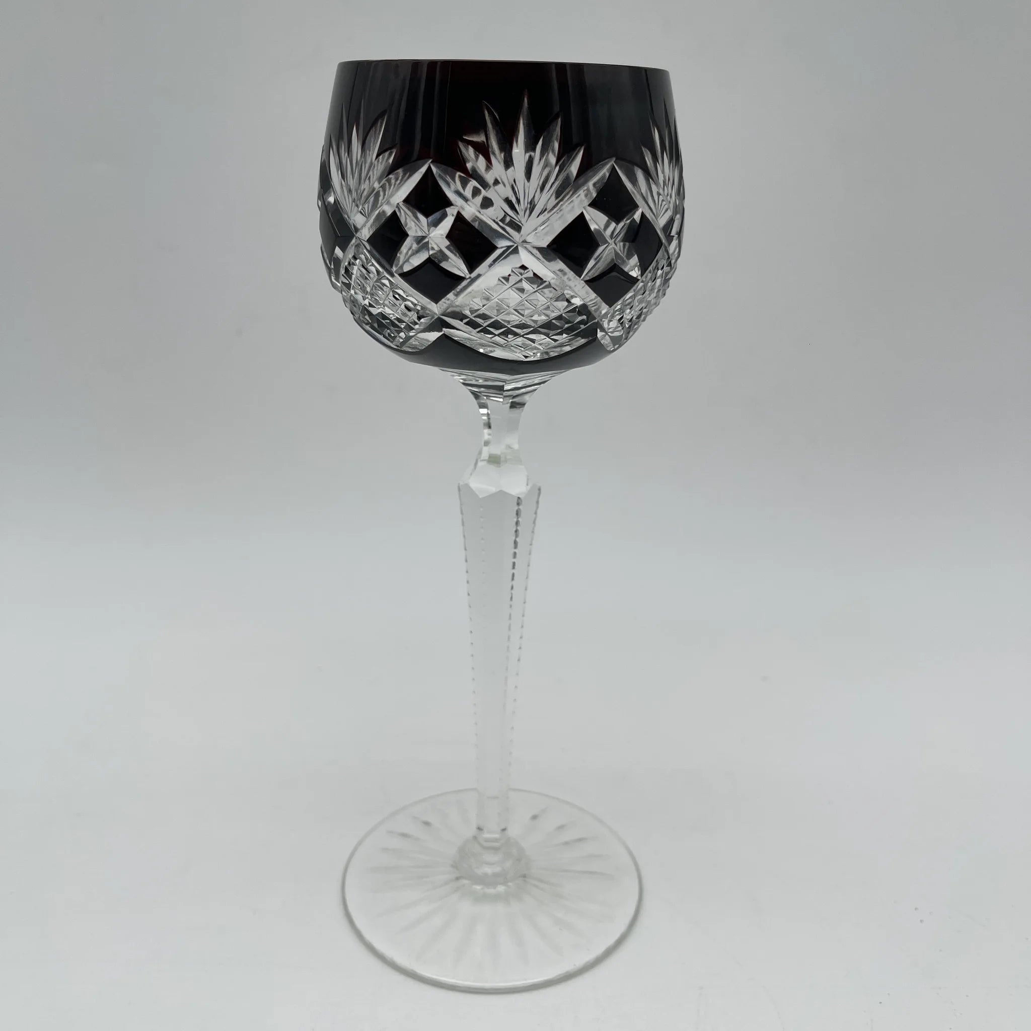 [Vintage] Wine glass / 20th century / Crystal glass / Europe / Cut glass, Covered glass