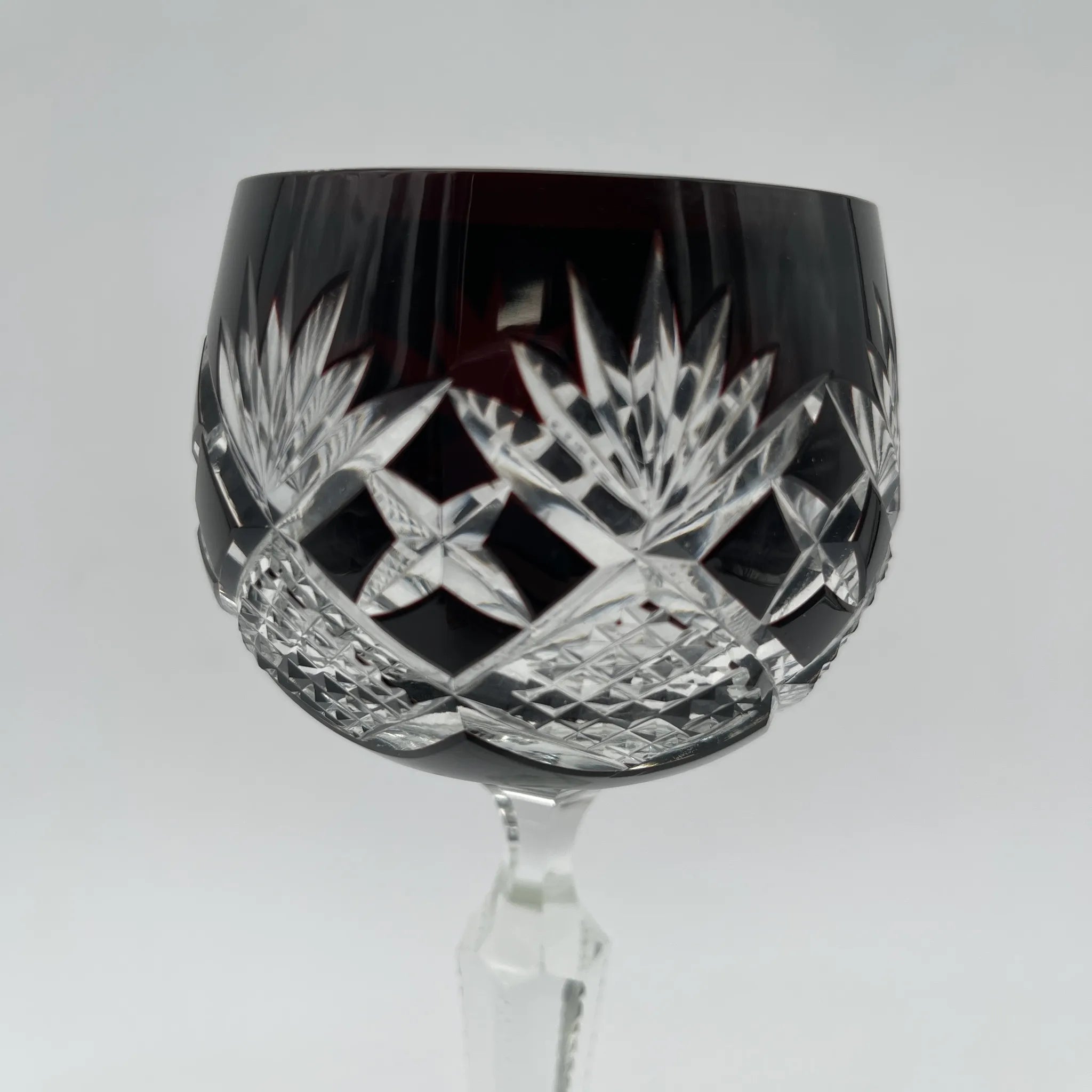 [Vintage] Wine glass / 20th century / Crystal glass / Europe / Cut glass, Covered glass