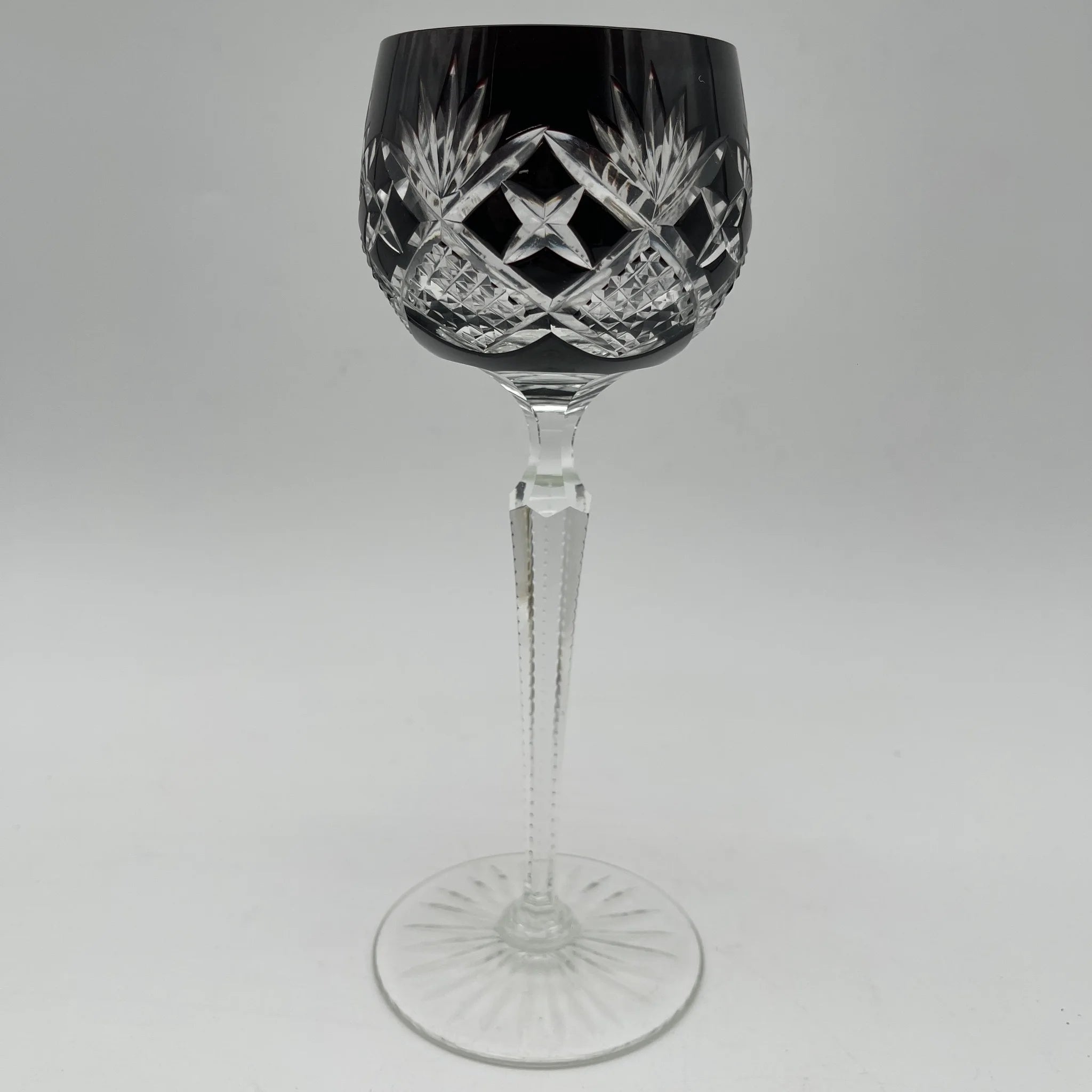[Vintage] Wine glass / 20th century / Crystal glass / Europe / Cut glass, Covered glass