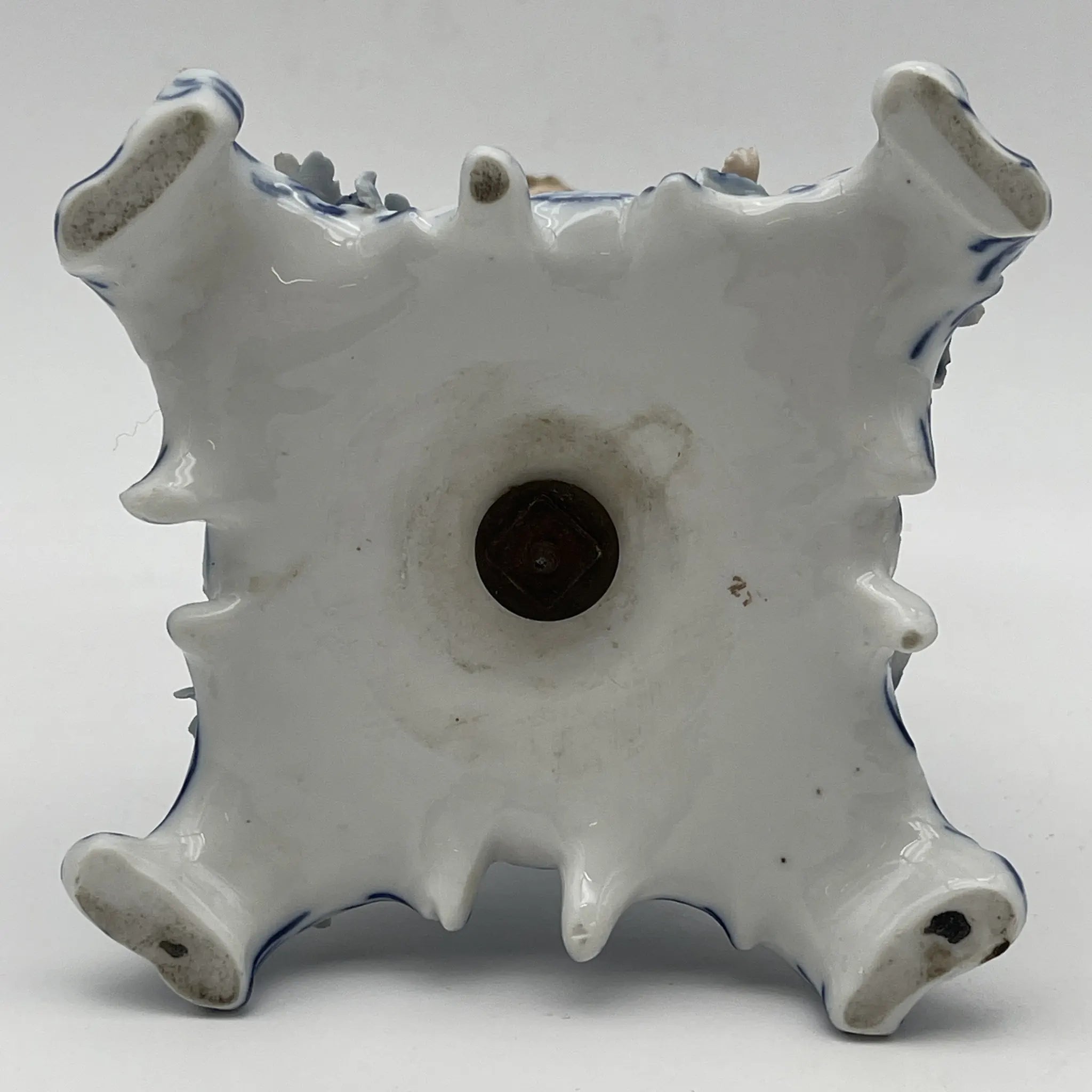 [Vintage] Candle stand (candelabra) / Estimated 1950-170s / Porcelain / England / Hand painted