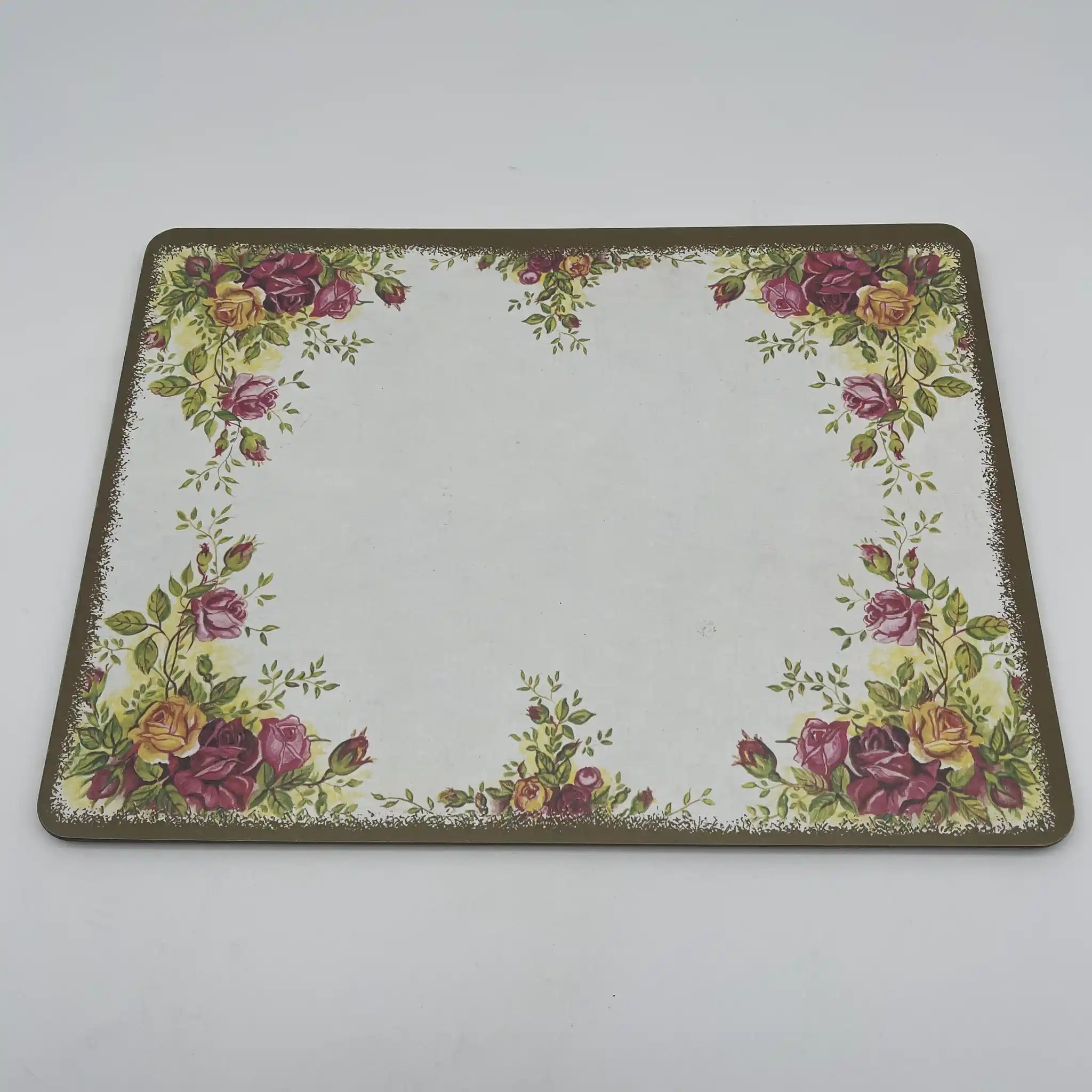 【ビンテージ】 ランチョンマット / ROYAL ALBERT (ロイヤルアルバート) / Old Country Roses / 1970-1980年代 / メラミン / イギリス / イングリッシュガーデン, ボタニカルアート
