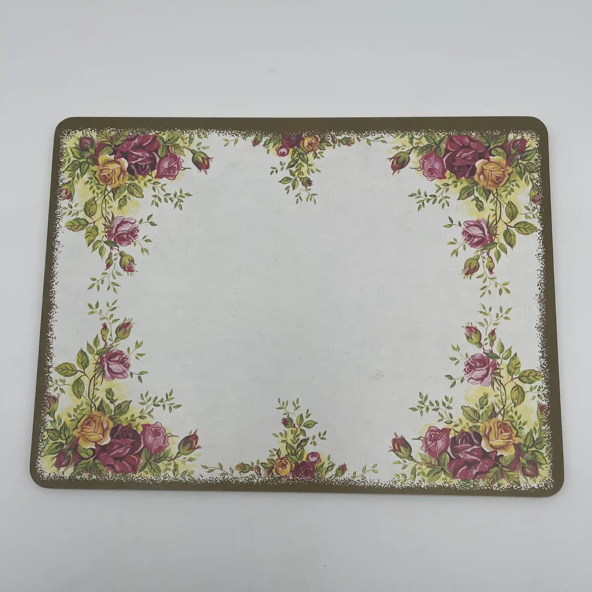 【ビンテージ】 ランチョンマット / ROYAL ALBERT (ロイヤルアルバート) / Old Country Roses / 1970-1980年代 / メラミン / イギリス / イングリッシュガーデン, ボタニカルアート