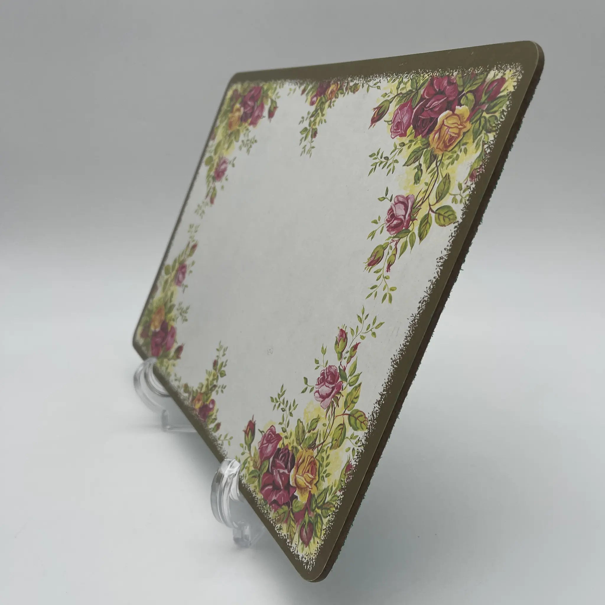 【复古】兰丁垫/ Royal Albert / Old Country Roses / 1970-1980年代/三聚氰胺/英国/英国花园， 植物学艺术