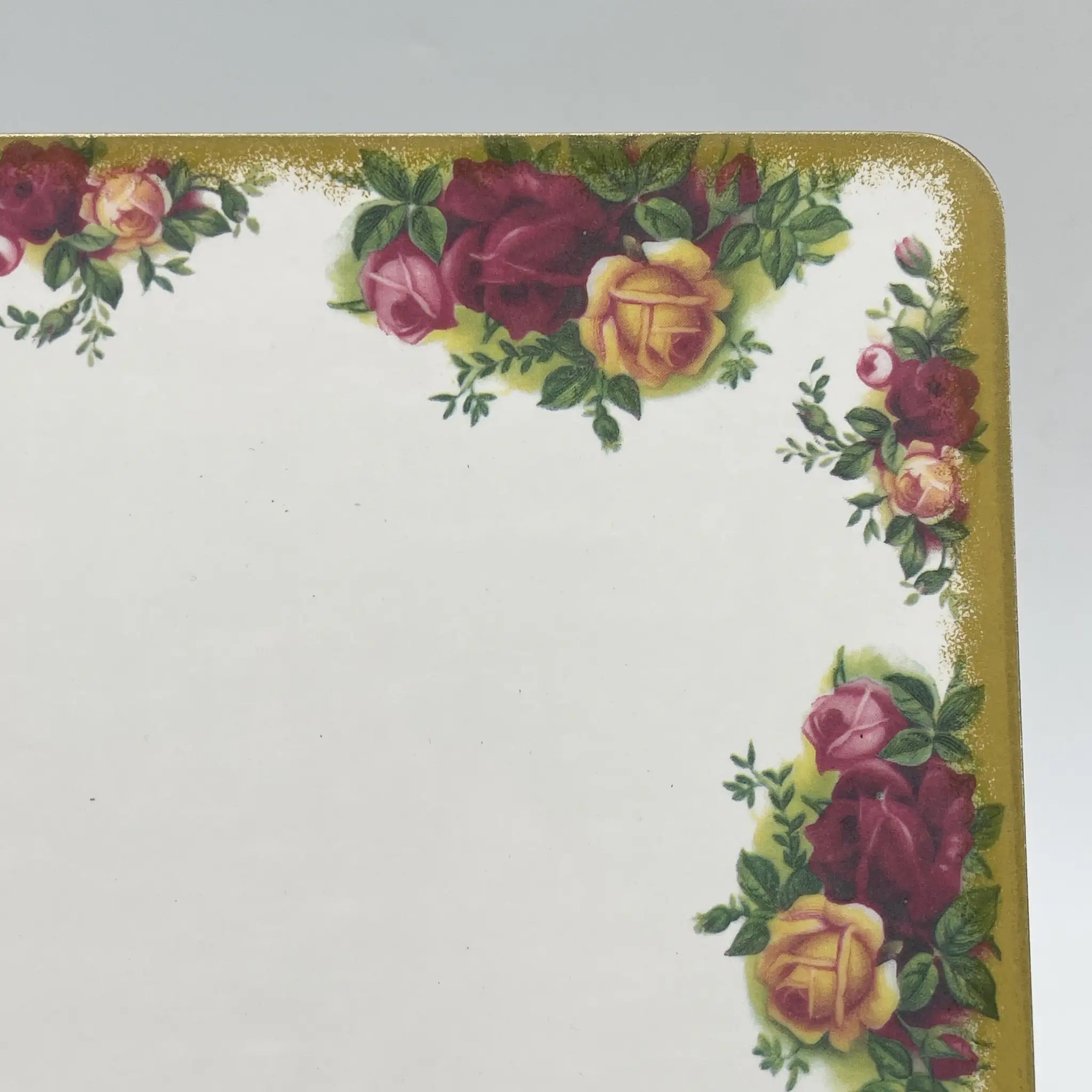 【复古】蓝垫6p / Royal Albert / Old Country Roses / 1970-1980年代/三聚氰胺/英国/英国花园， 植物学艺术