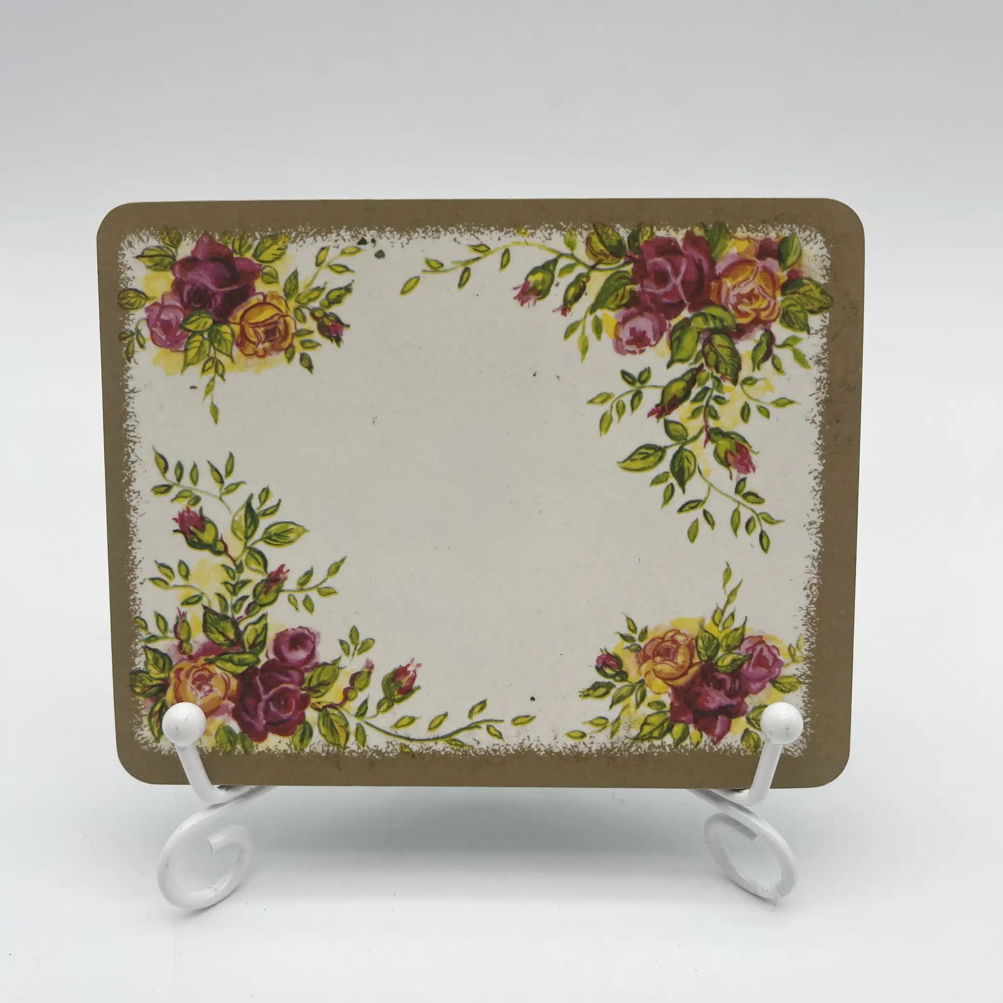 【复古】杯垫6p / Royal Albert / Old Country Roses / 1970-1980年代/三聚氰胺/英国/英国花园， 植物学艺术