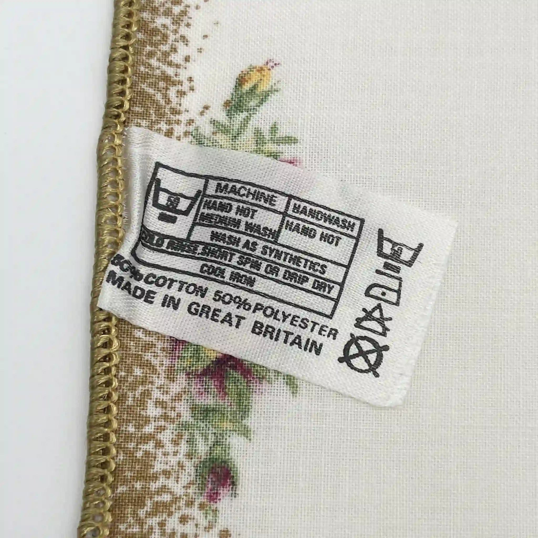 【リユース】 ナプキン4P / ROYAL ALBERT (ロイヤルアルバート) / Old Country Roses / 1980-1990年代 / コットン / イギリス / イングリッシュガーデン, ボタニカルアート