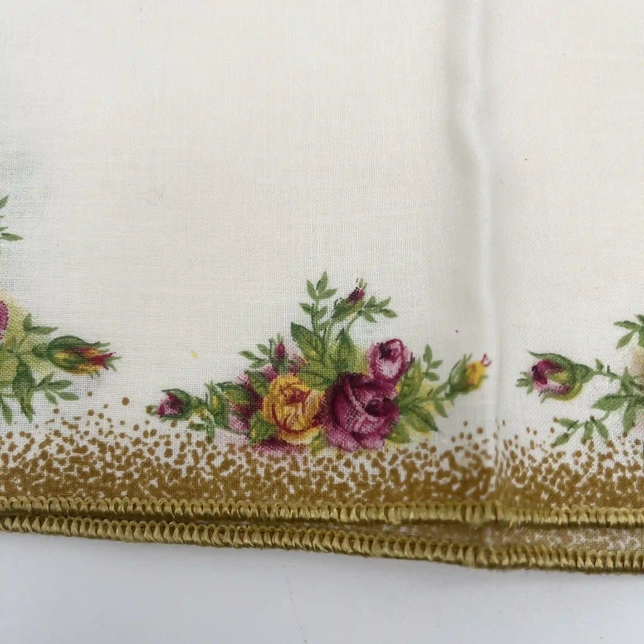 【リユース】 ナプキン4P / ROYAL ALBERT (ロイヤルアルバート) / Old Country Roses / 1980-1990年代 / コットン / イギリス / イングリッシュガーデン, ボタニカルアート