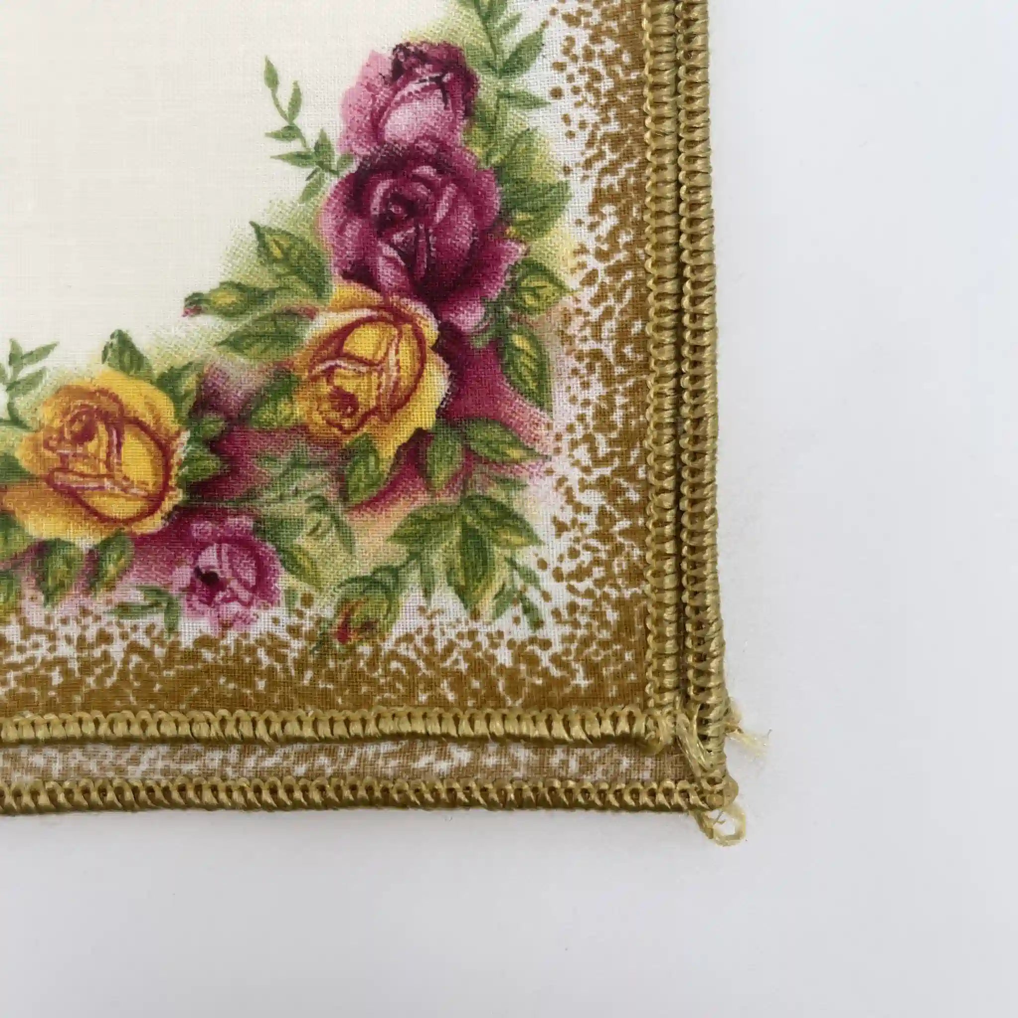 【リユース】 ナプキン4P / ROYAL ALBERT (ロイヤルアルバート) / Old Country Roses / 1980-1990年代 / コットン / イギリス / イングリッシュガーデン, ボタニカルアート