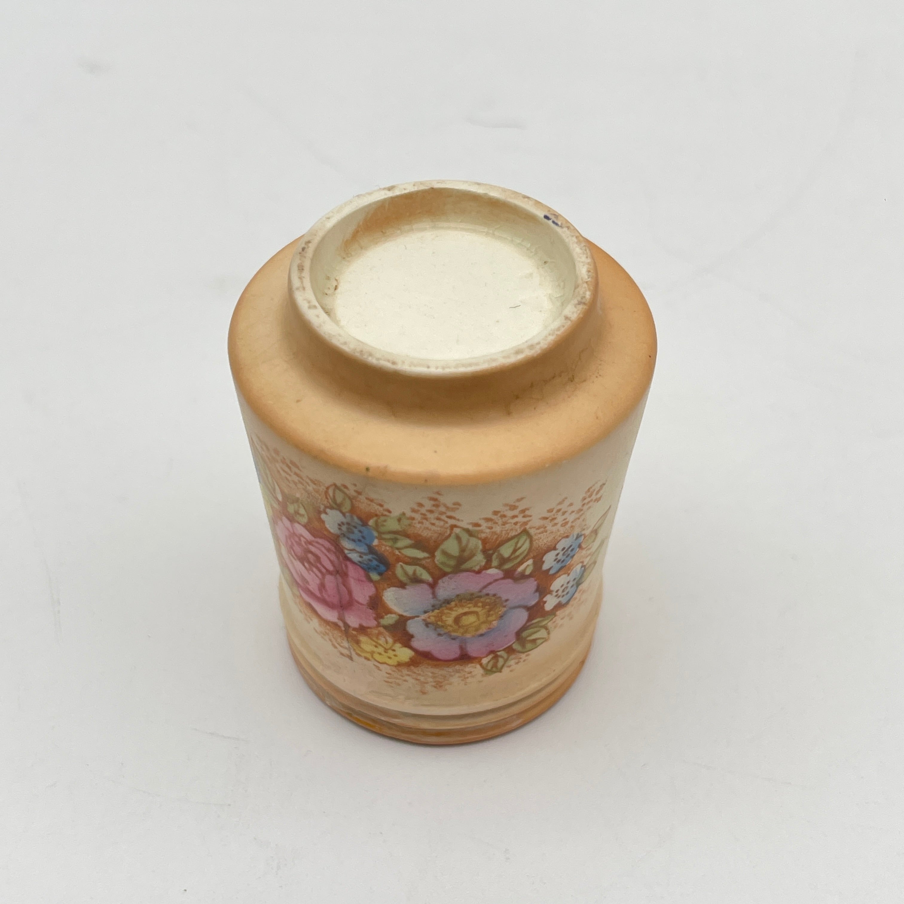 [Antique] Seasoning container 3P / Crown Devon / 1910-1920s (estimated) / Pottery / England / Sugar sifter, salt shaker, mustard pot