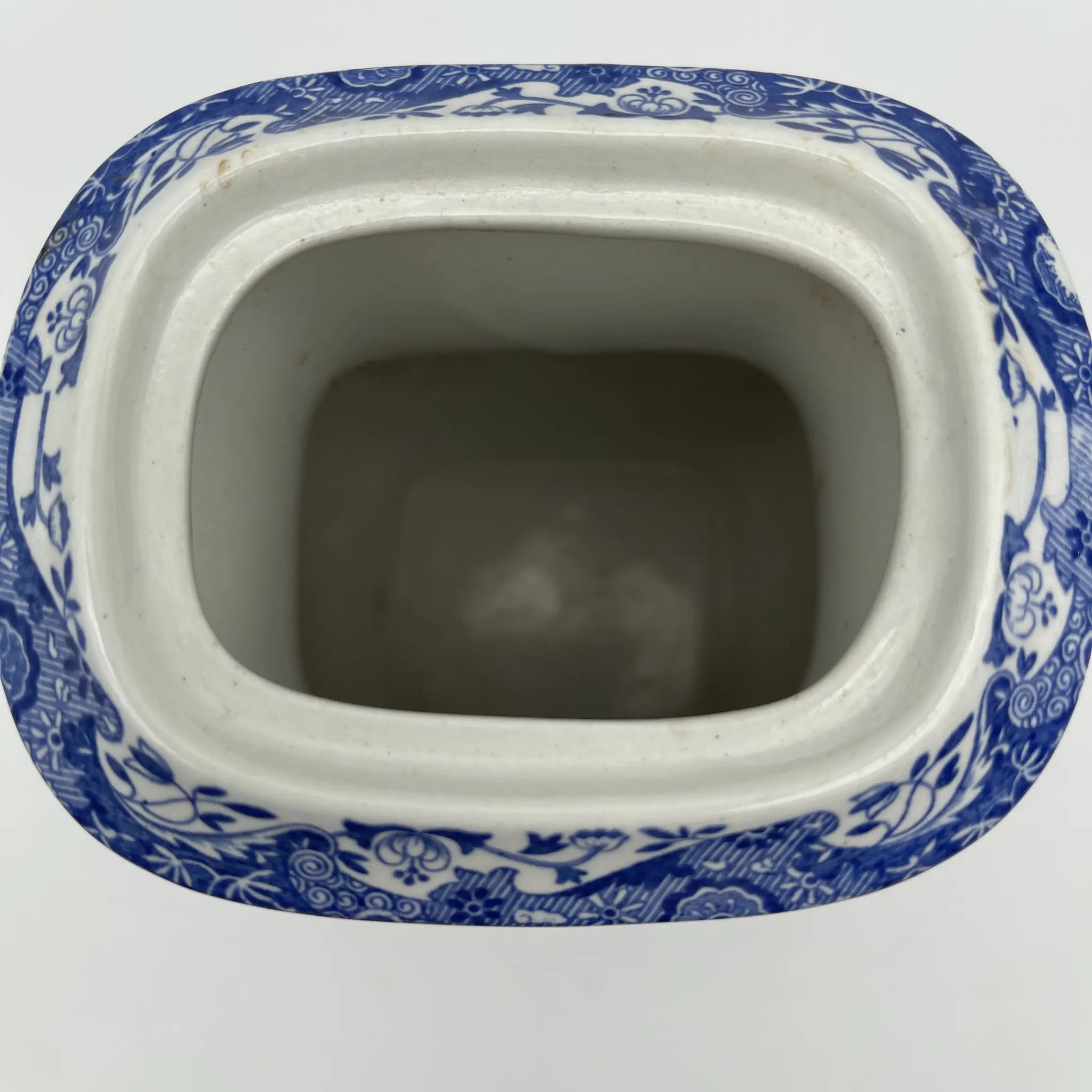 【アンティーク】 ティーポット / Spode (スポード) / Blue Italian / 1890-1920年代 / 陶器 / イギリス / ブルー＆ホワイト, 銅版転写, 古代ローマ遺跡