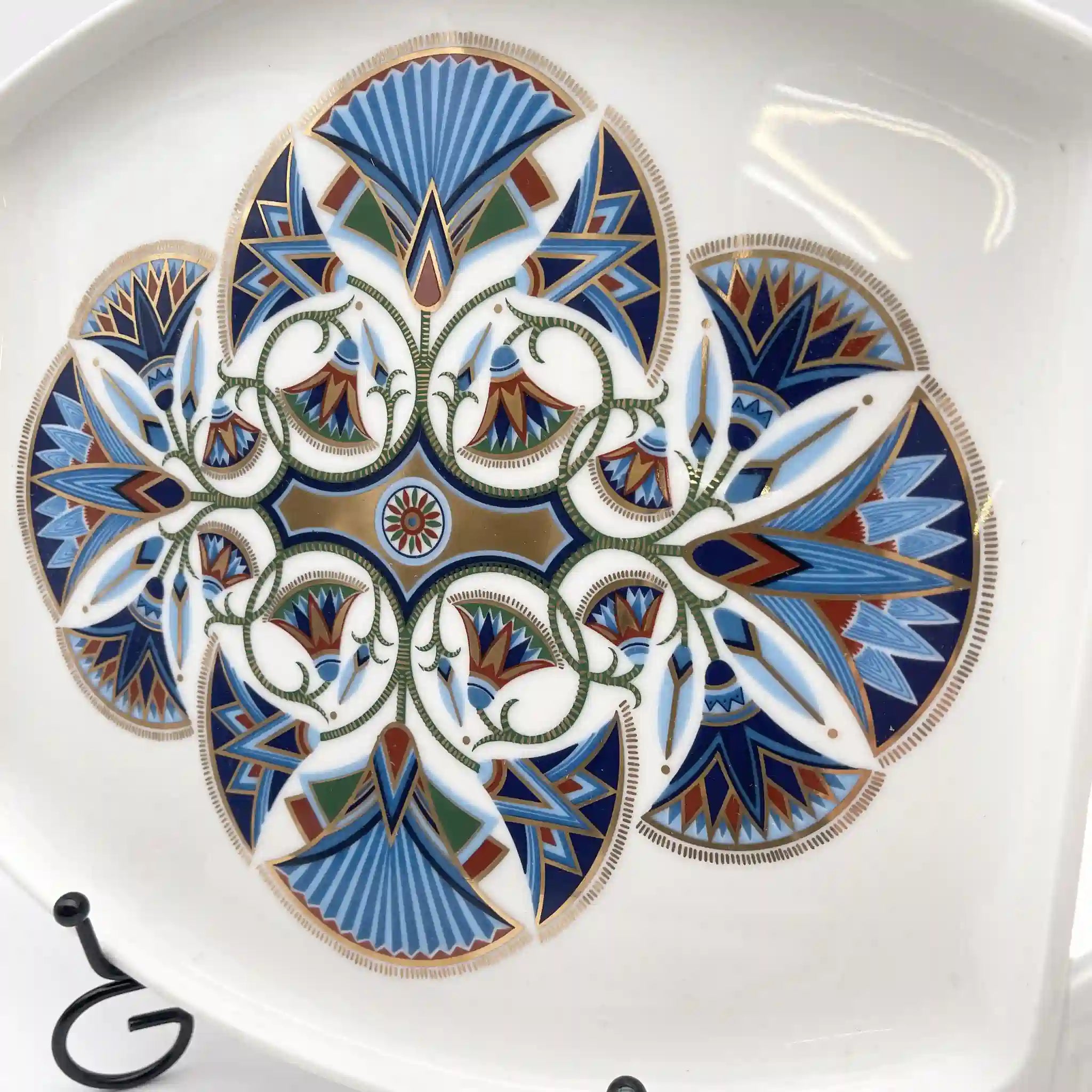 [Vintage] Oval serving plate (large plate) / Elizabeth Arden / Treasures of the Pharaohs / 1980s / Ceramics / Japan / Egyptian Revival