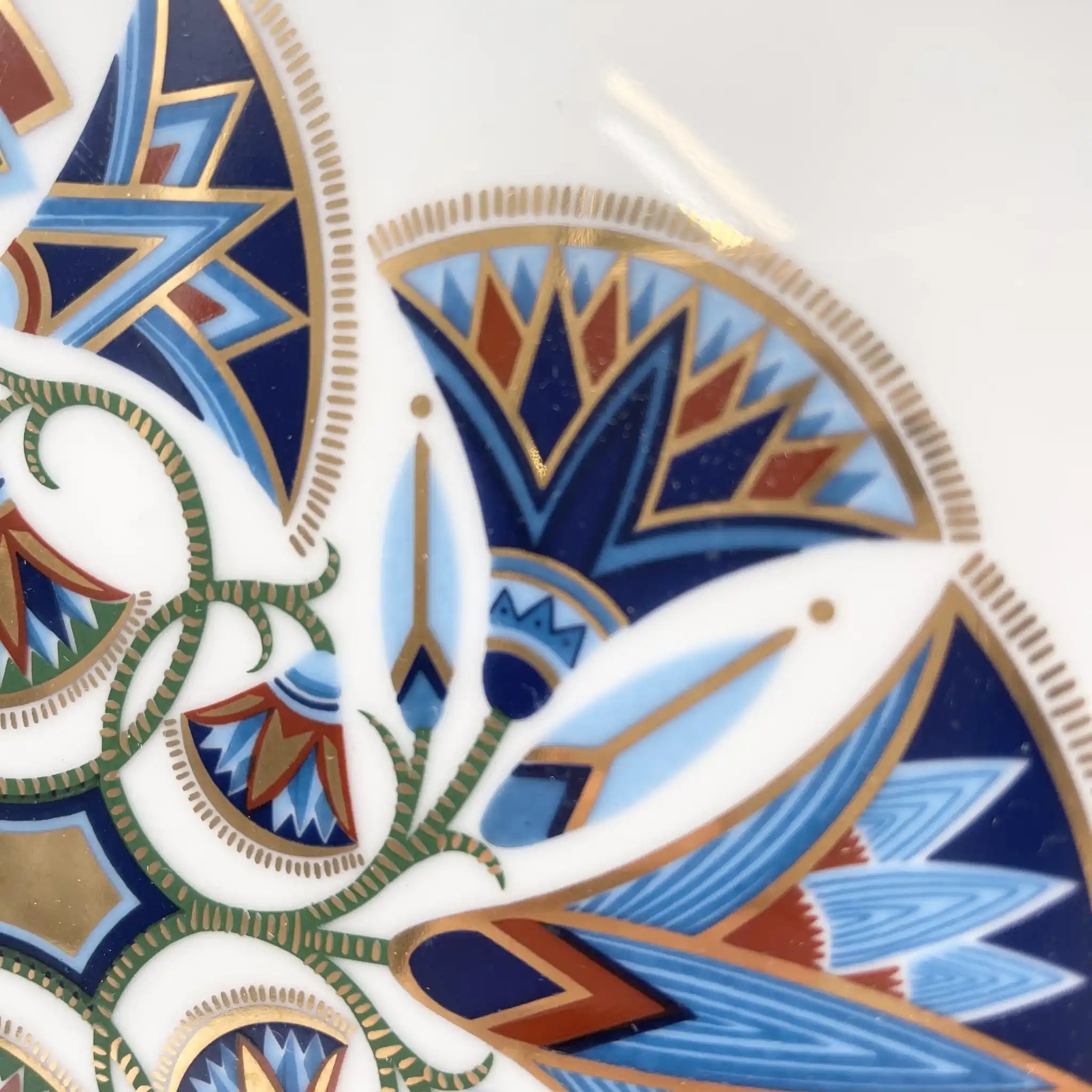 [Vintage] Oval serving plate (large plate) / Elizabeth Arden / Treasures of the Pharaohs / 1980s / Ceramics / Japan / Egyptian Revival