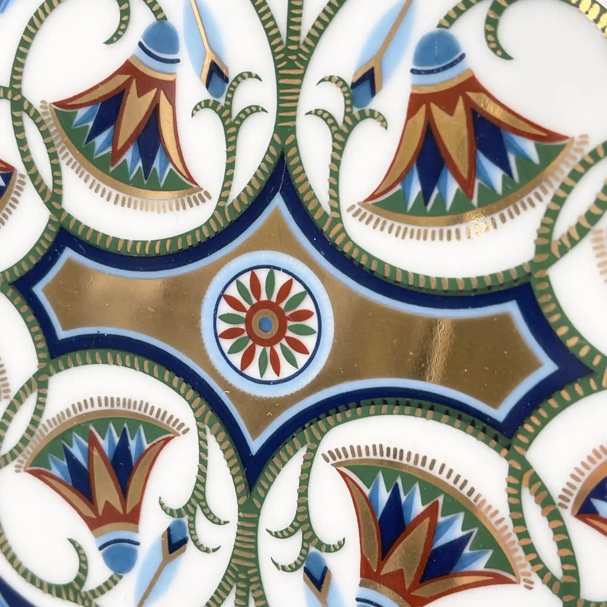 [Vintage] Oval serving plate (large plate) / Elizabeth Arden / Treasures of the Pharaohs / 1980s / Ceramics / Japan / Egyptian Revival