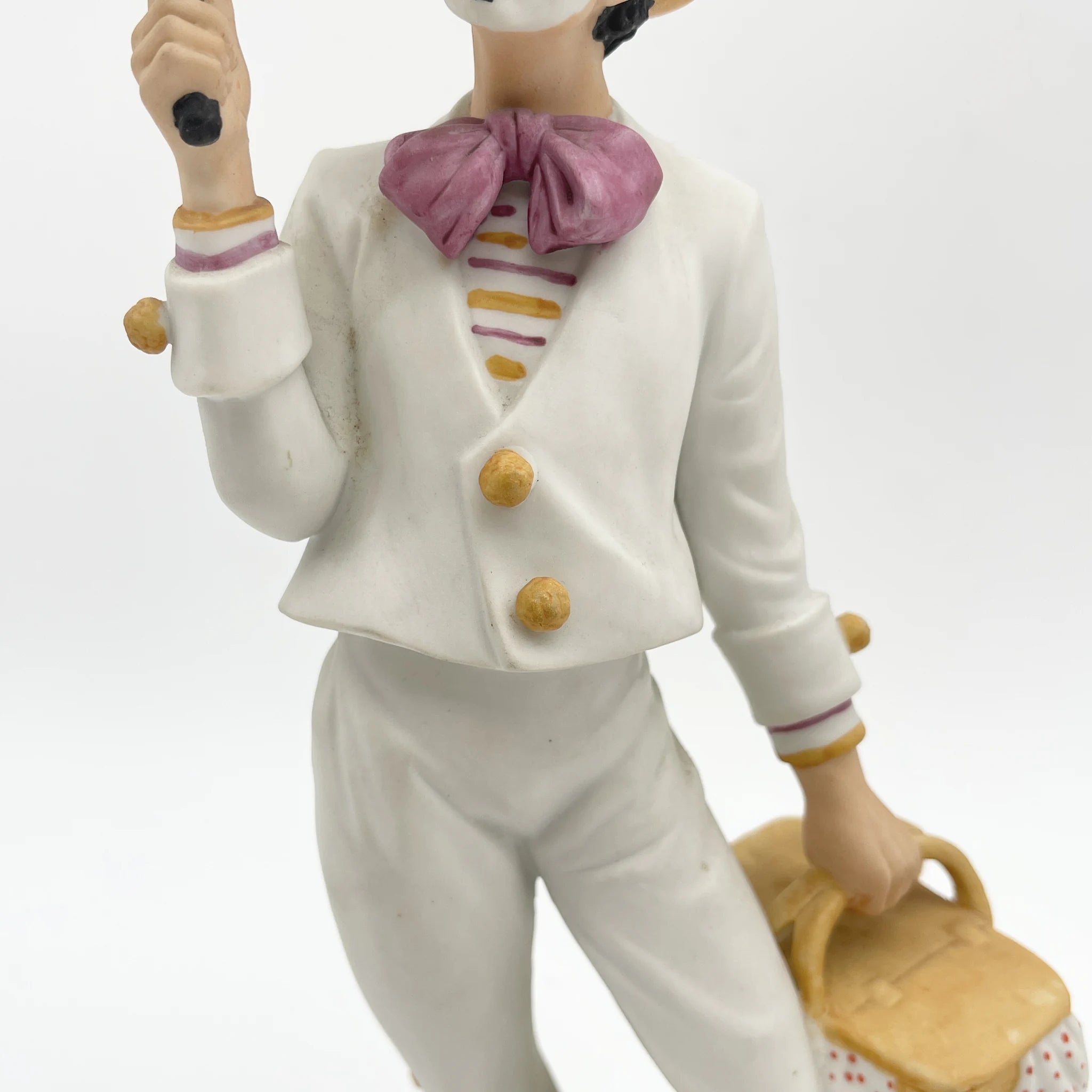 [Vintage] Figurine (Ceramic Doll) / Doulton International / Carnival of Clowns / 1980s / Porcelain / Japan / Ben Black, Limited Production