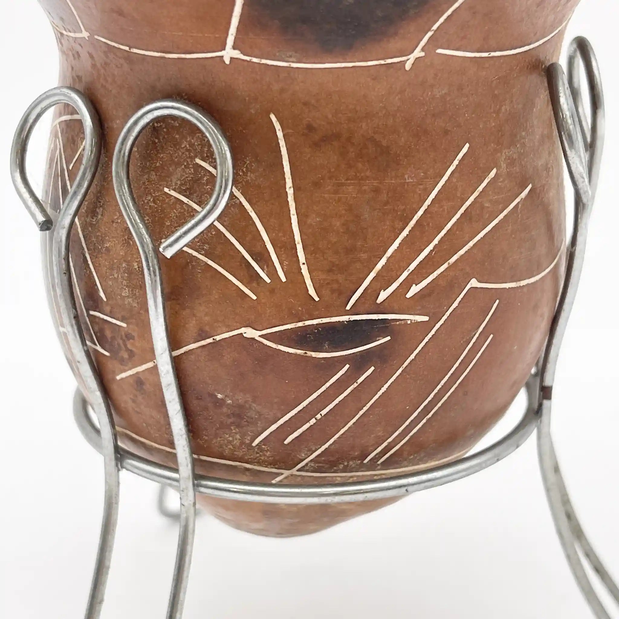 [Vintage] Yerba mate tea cup / Pottery / South America