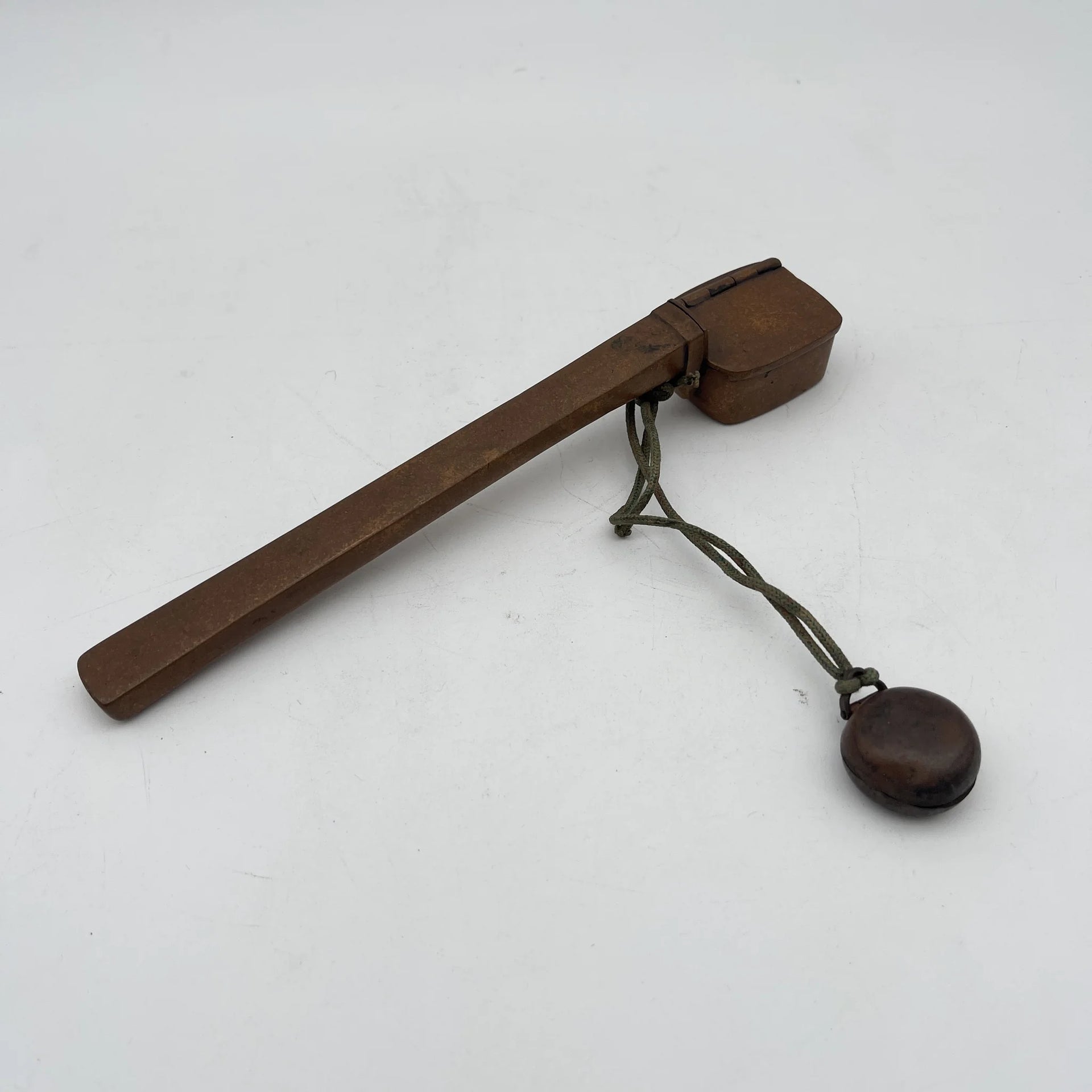 骨董品】 矢立 (携帯筆記用具) / 江戸末期-明治 (推定) / 銅 / 日本 骨董品】 矢立 (携帯筆記用具) / 江戸末期-明治 (推定) / 銅 / 日本