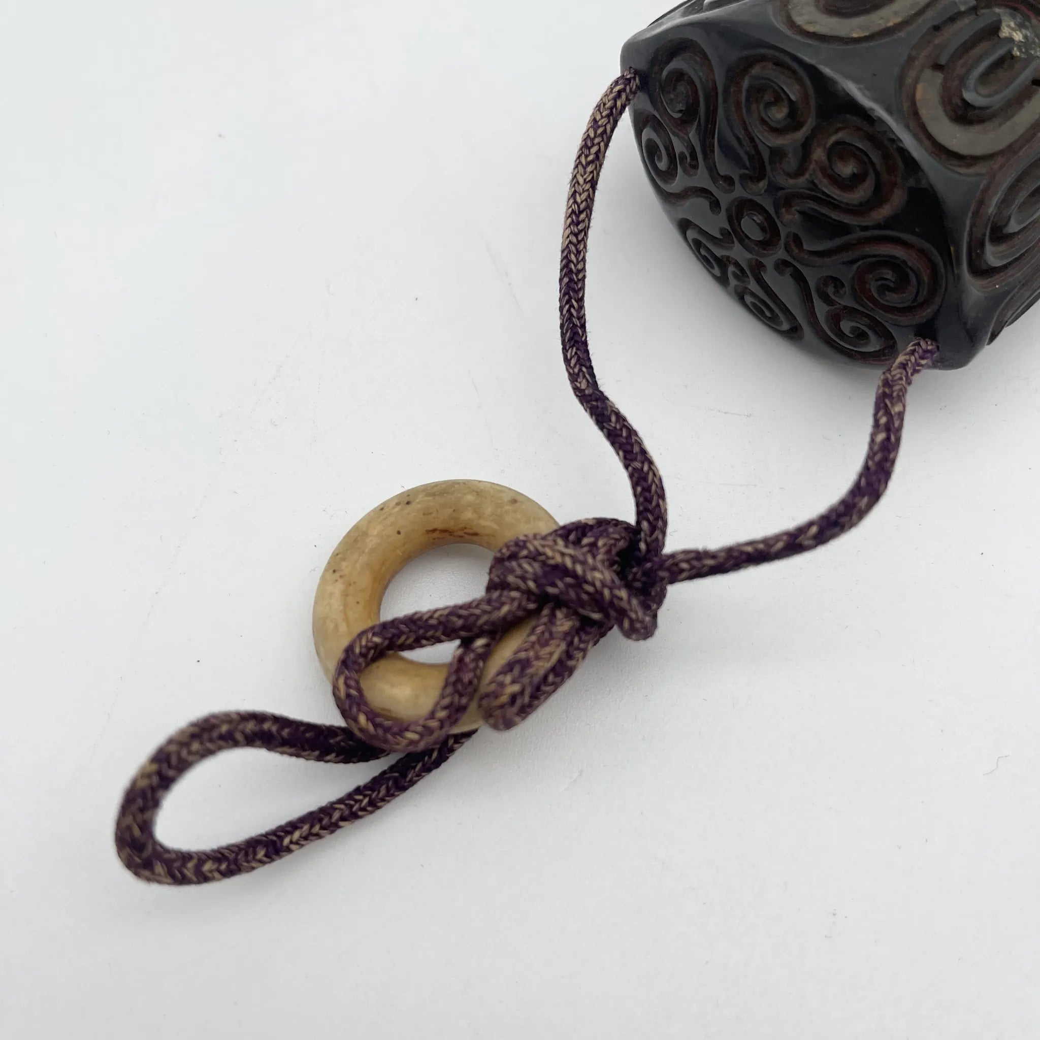 【骨董品】 印籠 / 江戸末期-明治 (推定) / 漆器 / 日本 / 屈輪彫り