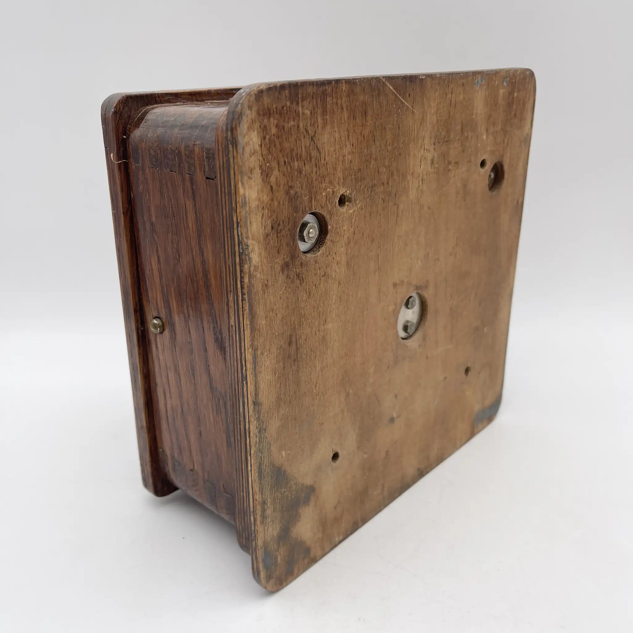 [Antique] 24-hour clock (table clock) / 1930-1950s (estimated) / Oak wood / England / 24-hour dial, Arare group